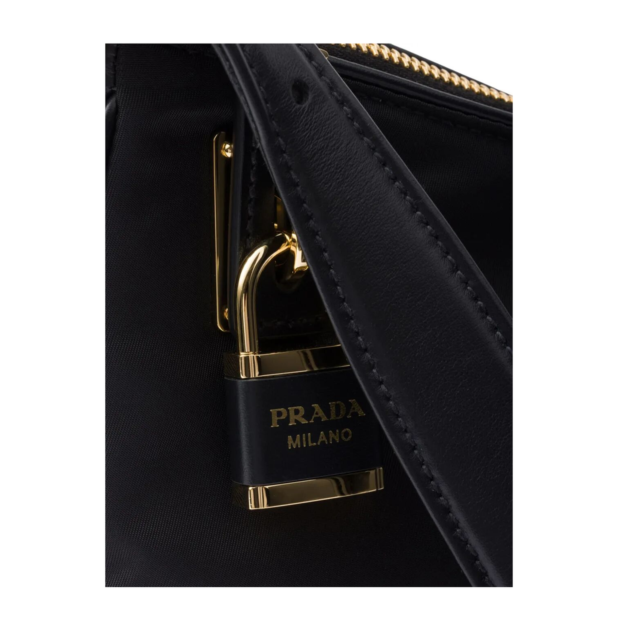 MAYFEYR - Prada - Aimée Large Re-Nylon And Leather Shoulder Bag With Padlock - 1BC232VODO2C8Q