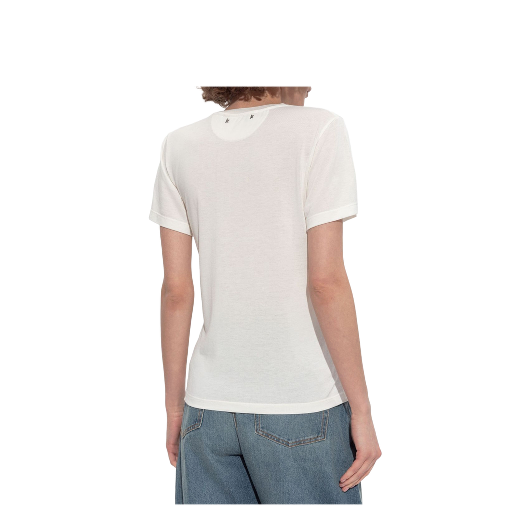 White T-Shirt with Print on the Front