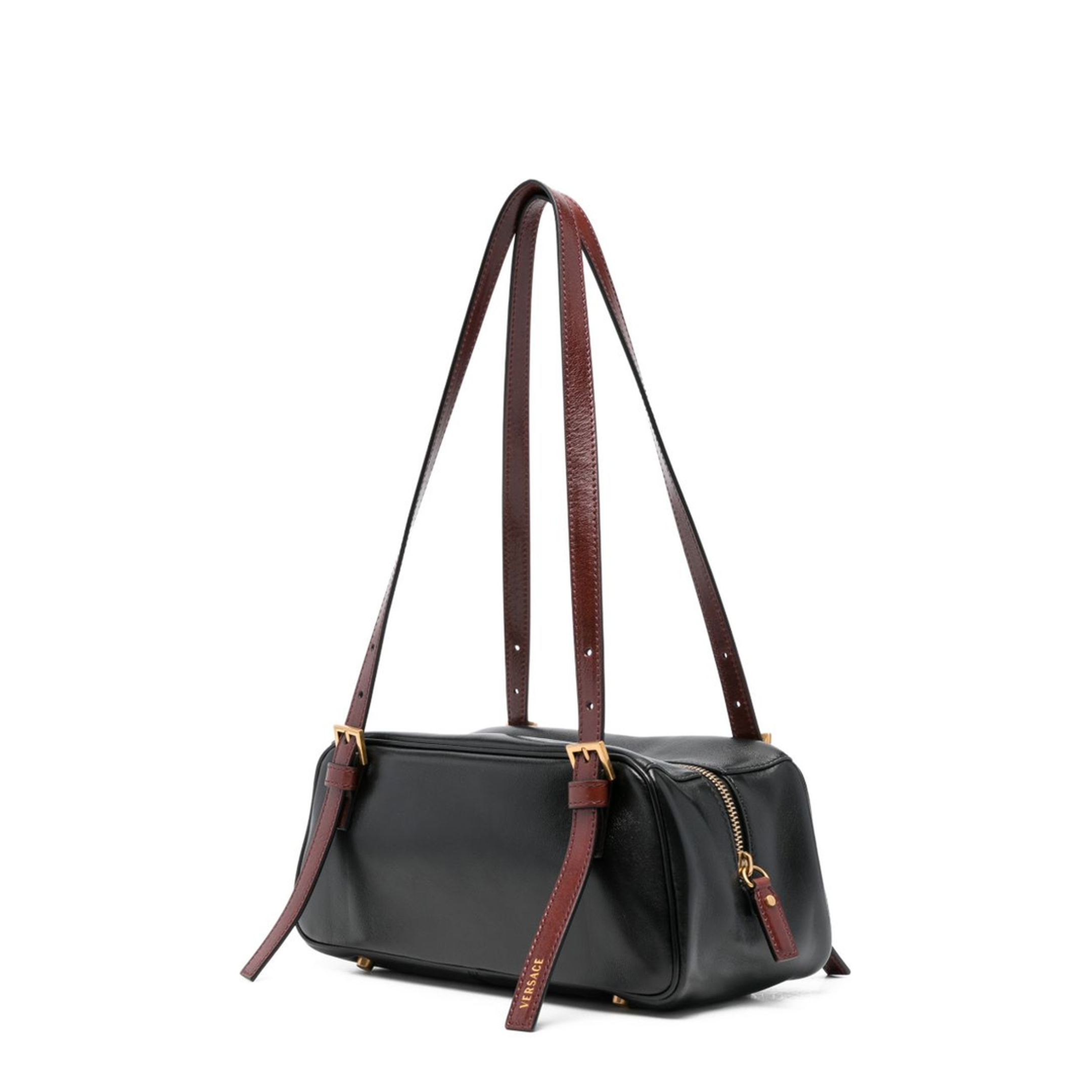 Emblème Nappa Bowling Bag - Black + Rosewood Gold