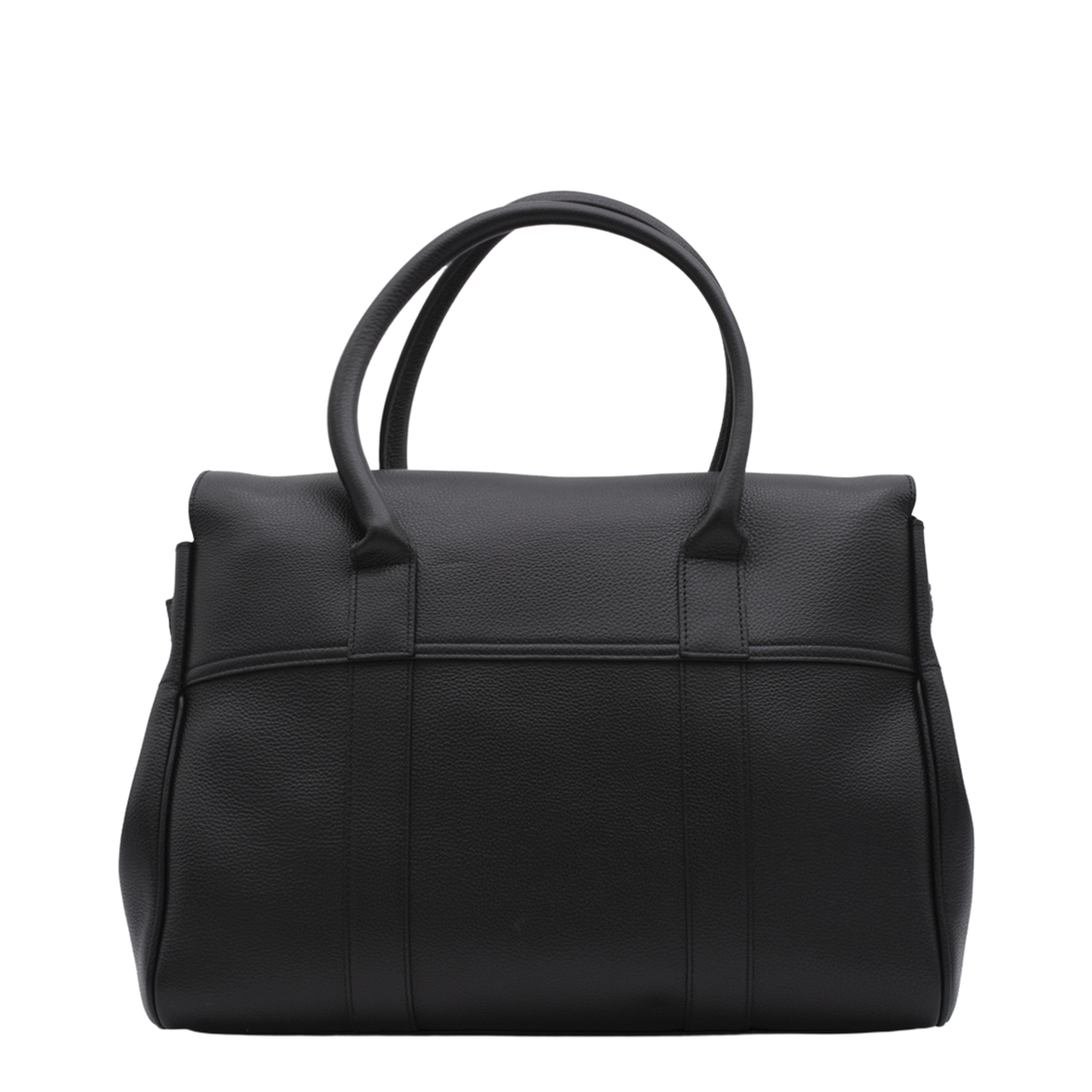 Bayswater Small Grain Leather Handbag - Black