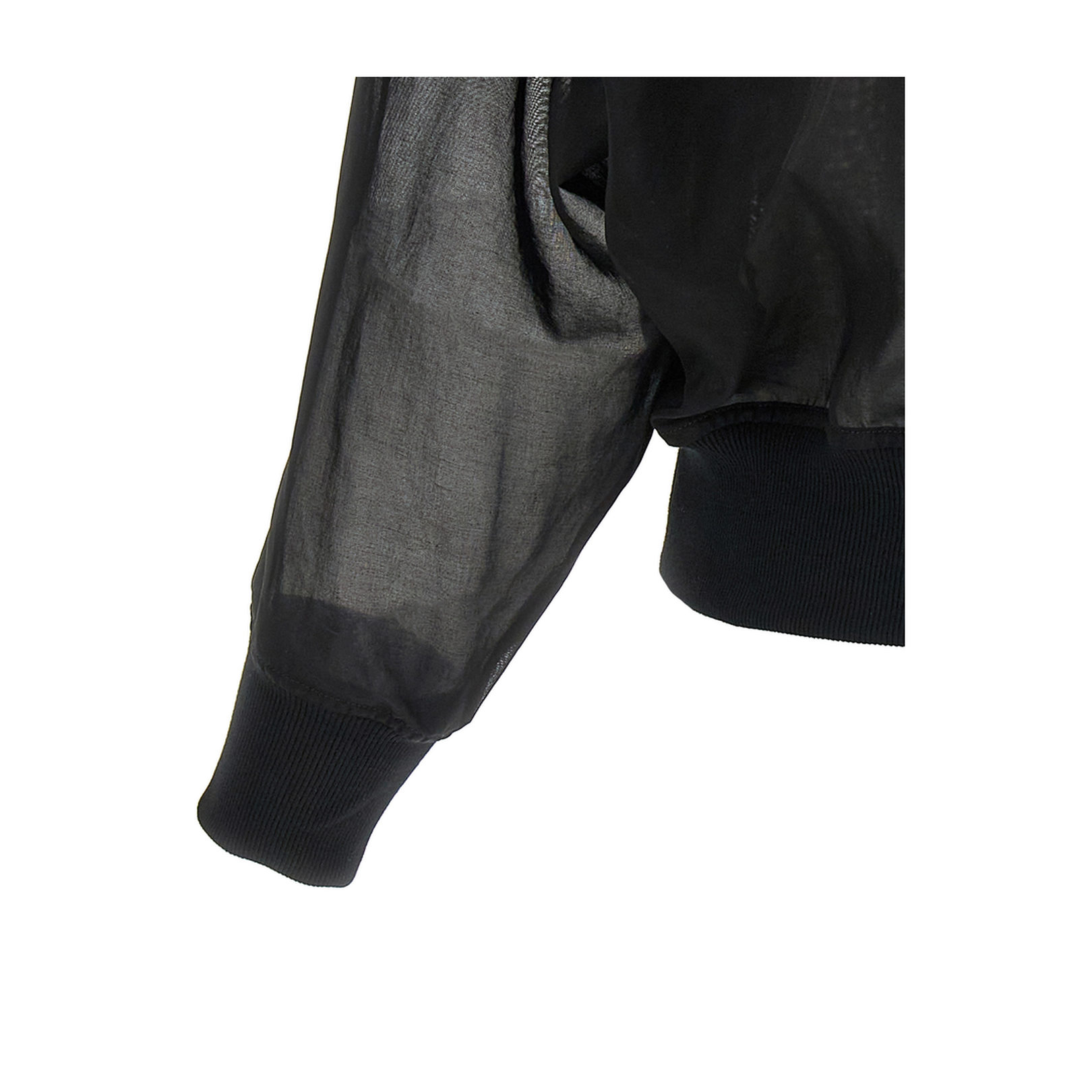 Cotton Organza Bomber Jacket with Shiny Trims