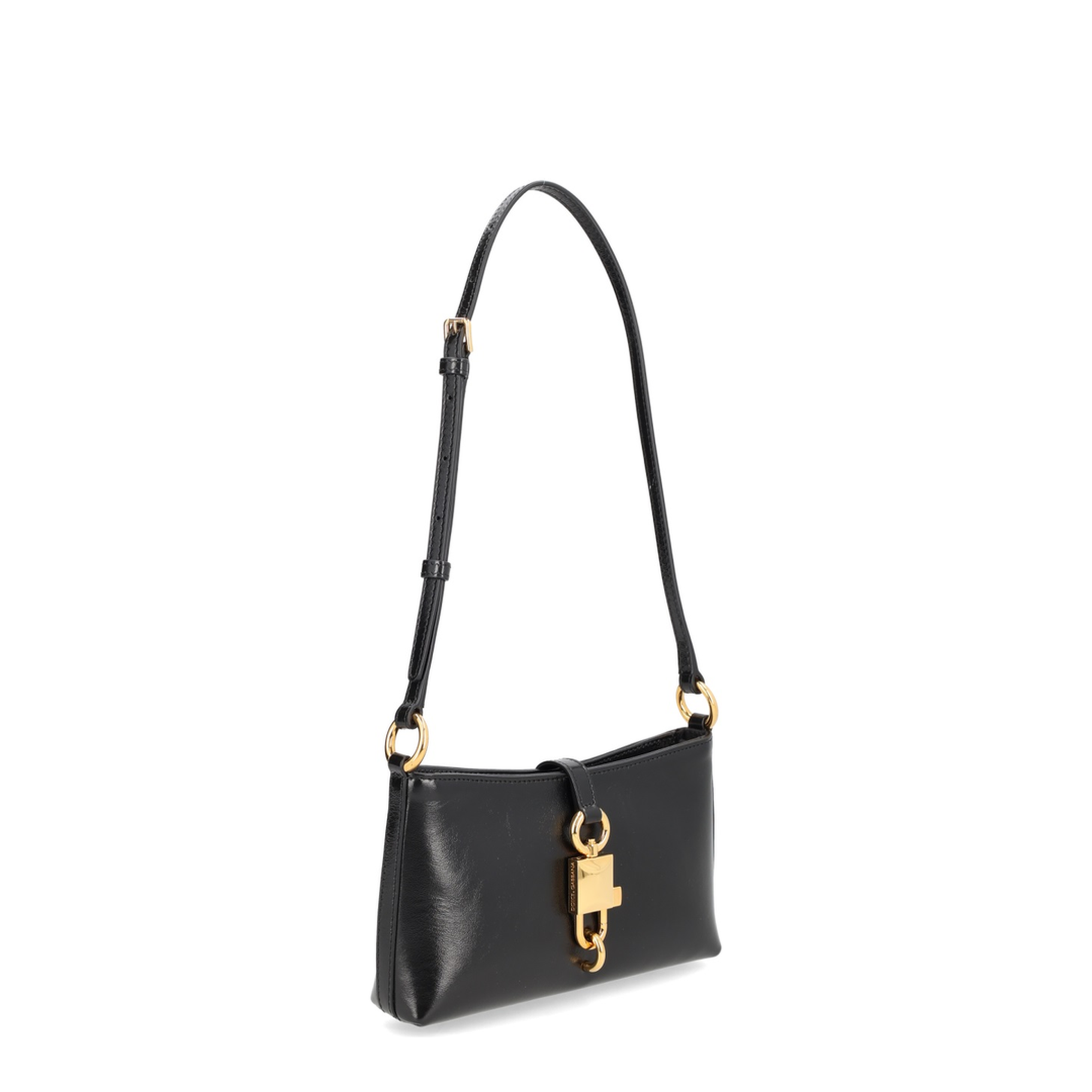 Black Lock Shoulder Bag