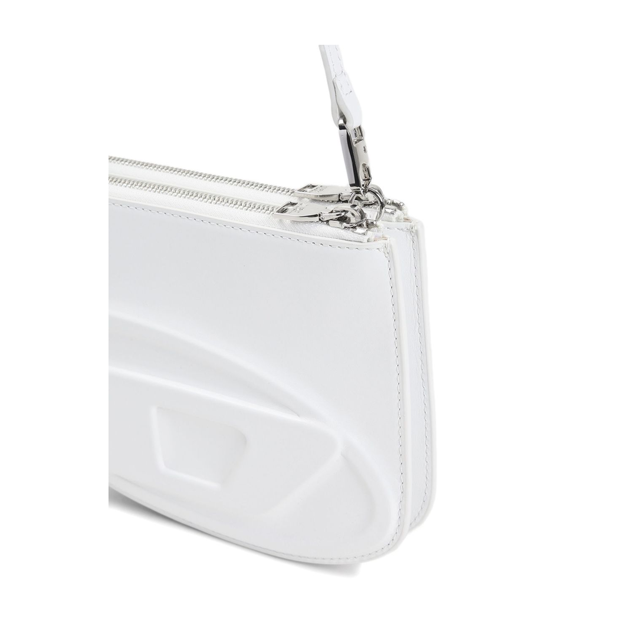 1DR Twin Small Printed Leather Shoulder Bag - White
