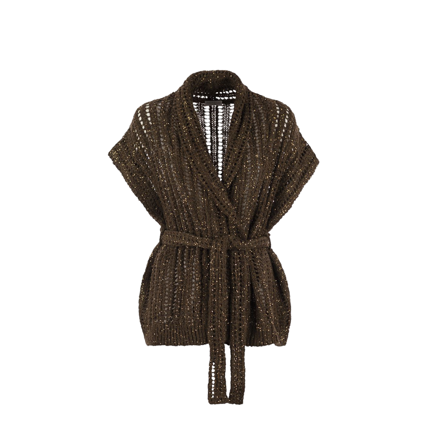 Dazzling Silk and Linen Perforated Rib Cardigan