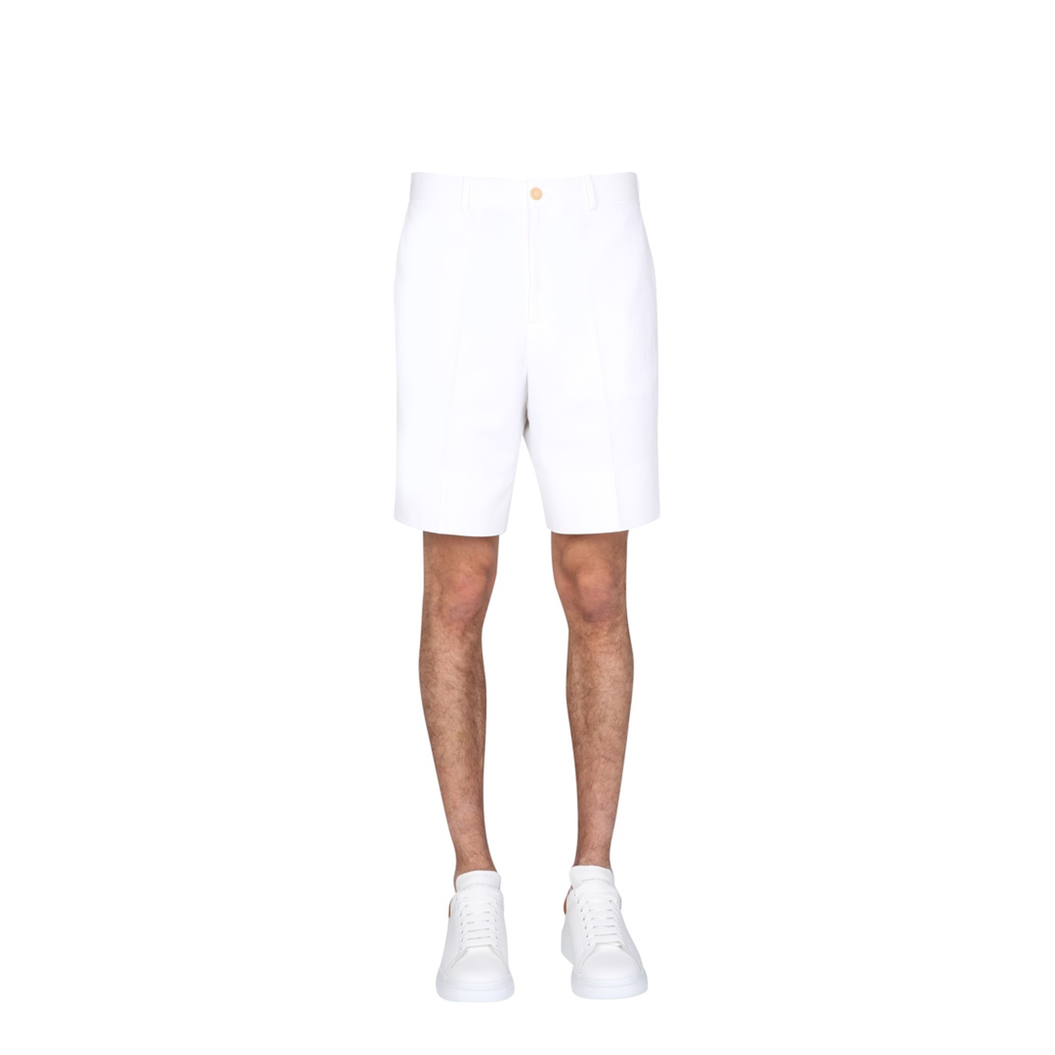 White Other Materials Shorts