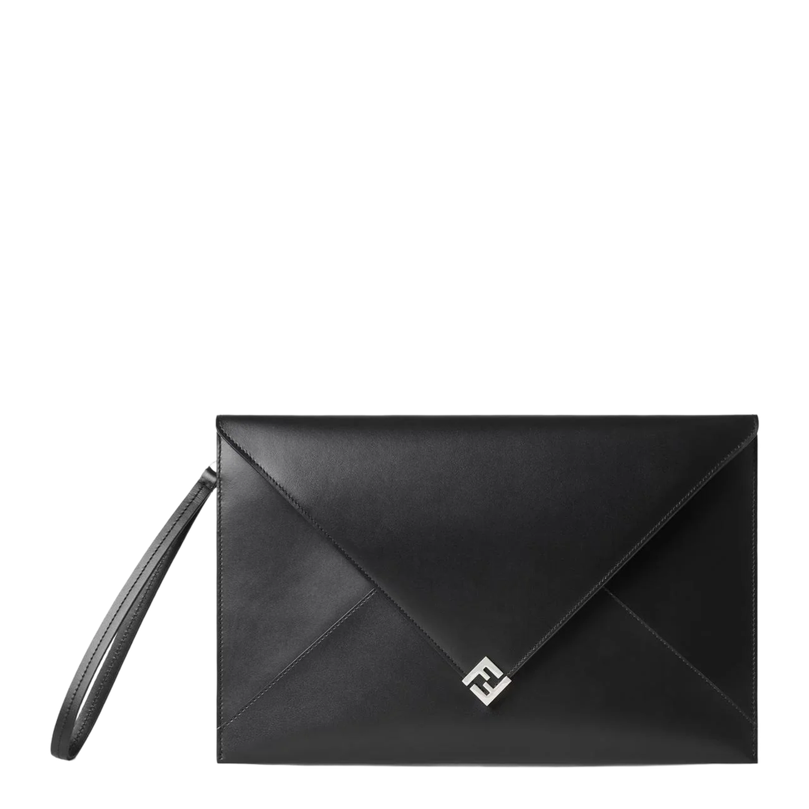 FF Large Leather Pouch - Black