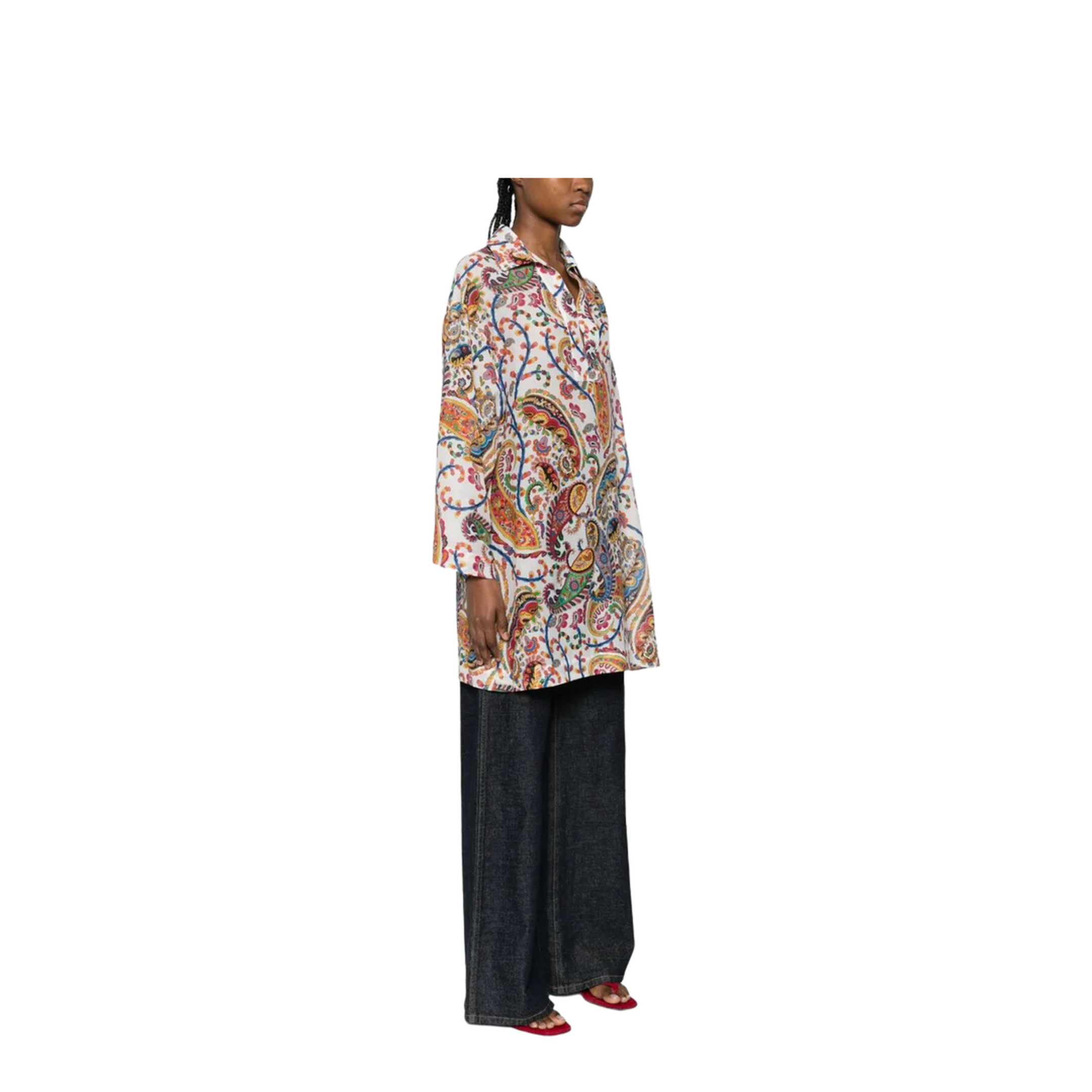 MAYFEYR - Etro - Paisley-Print V-Neck Beach Kimono Shirt - WRPA0023AKF16