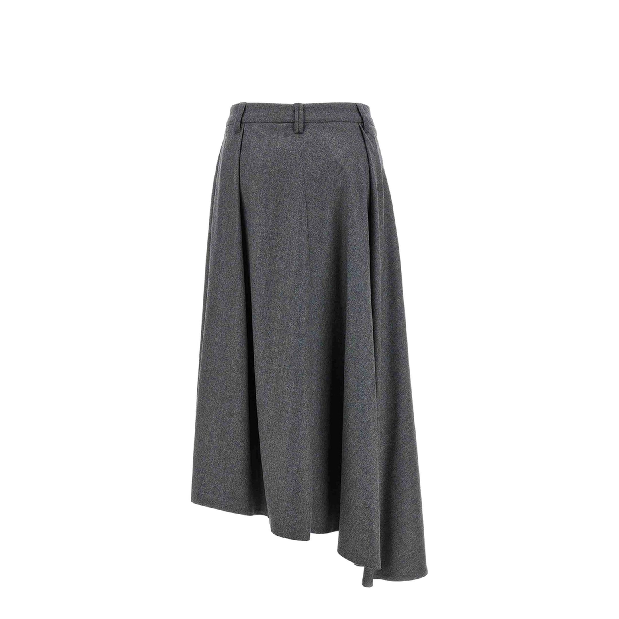 Asymmetrical Wool Skirt