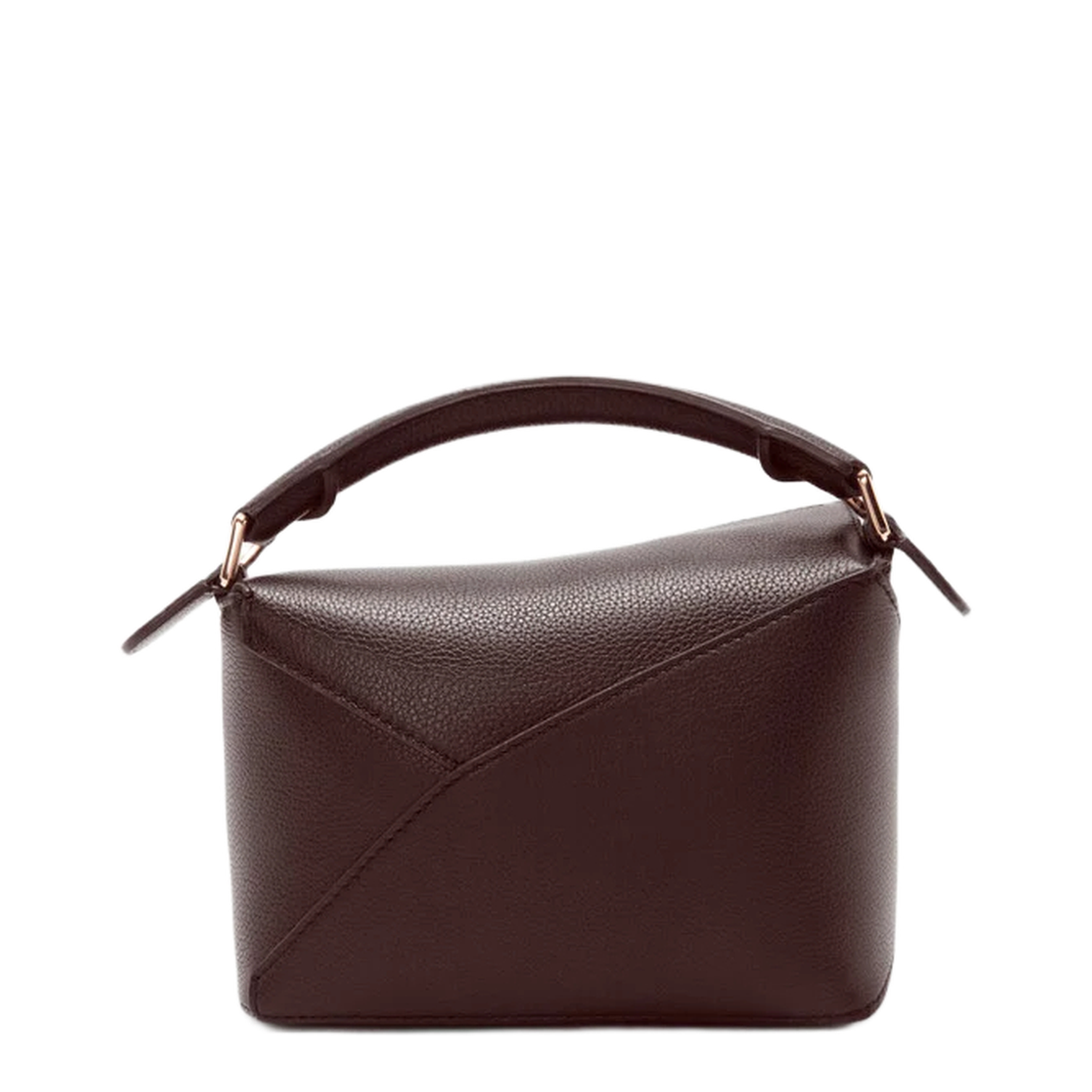 Black Puzzle Edge Mini Leather Handbag