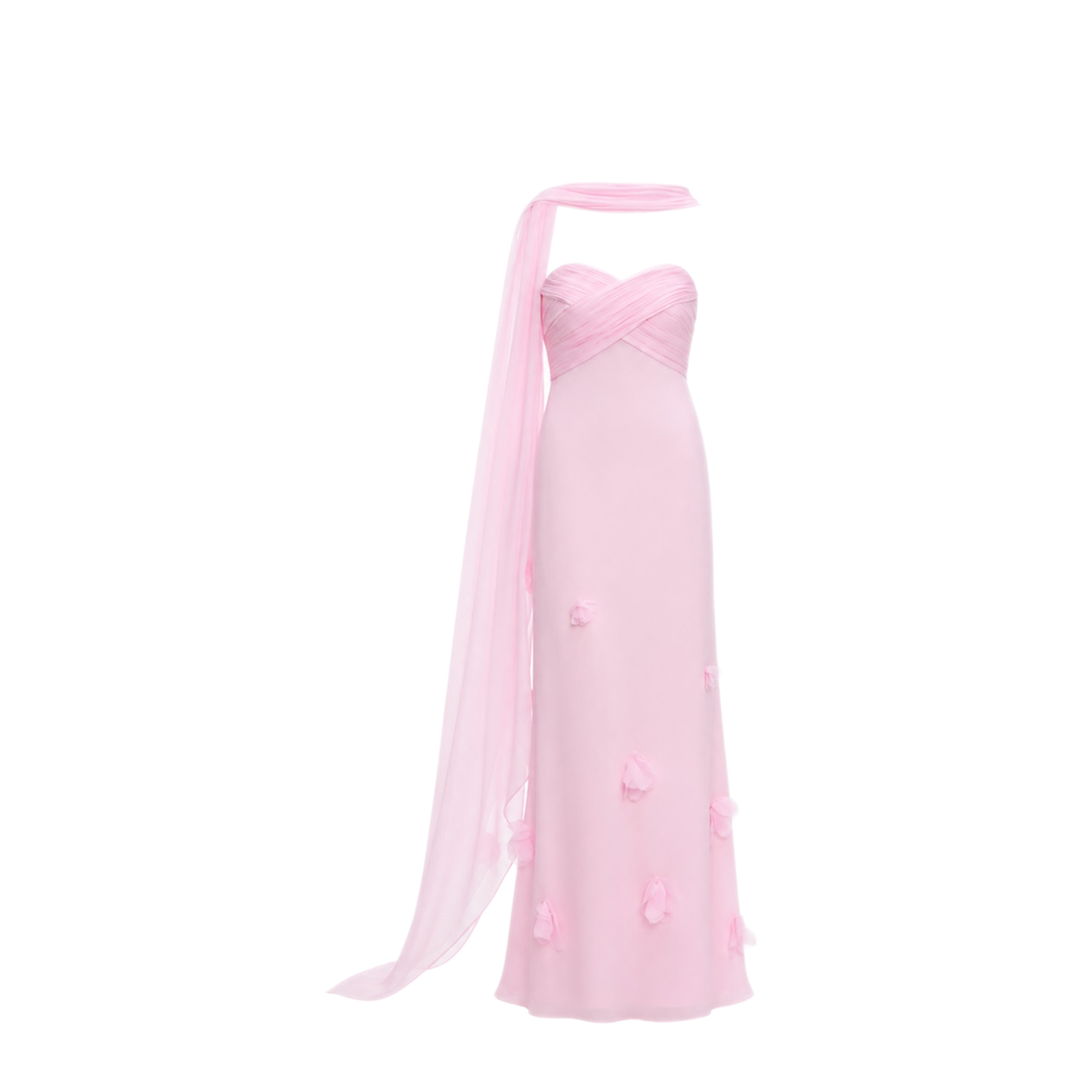 MAYFEYR - Self Portrait - Georgette Dress With Scarf - SS26258XPPINK
