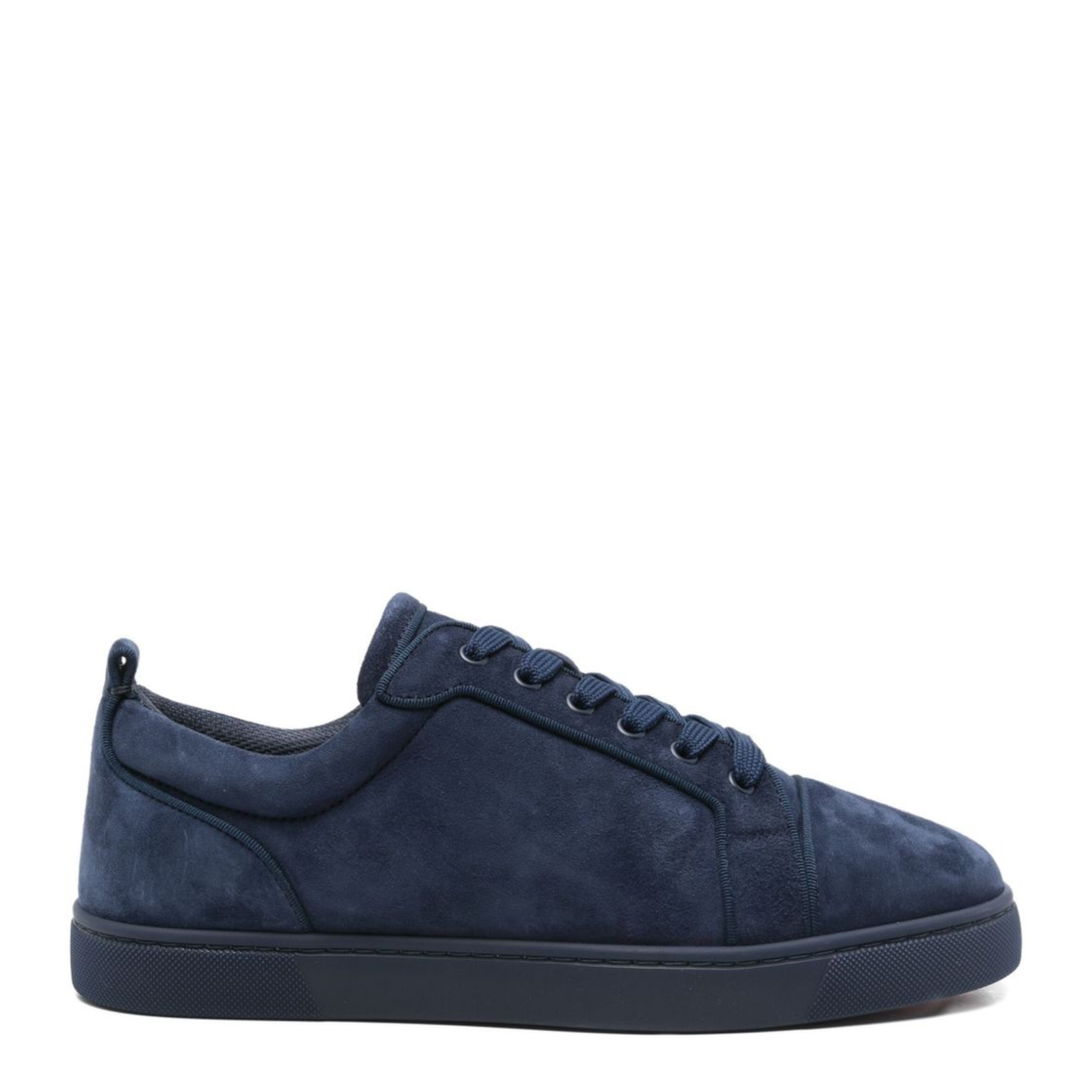 Dark Blue Flat Rubber Sole Round Toe Front Lace-Up Fastening Padded Collar