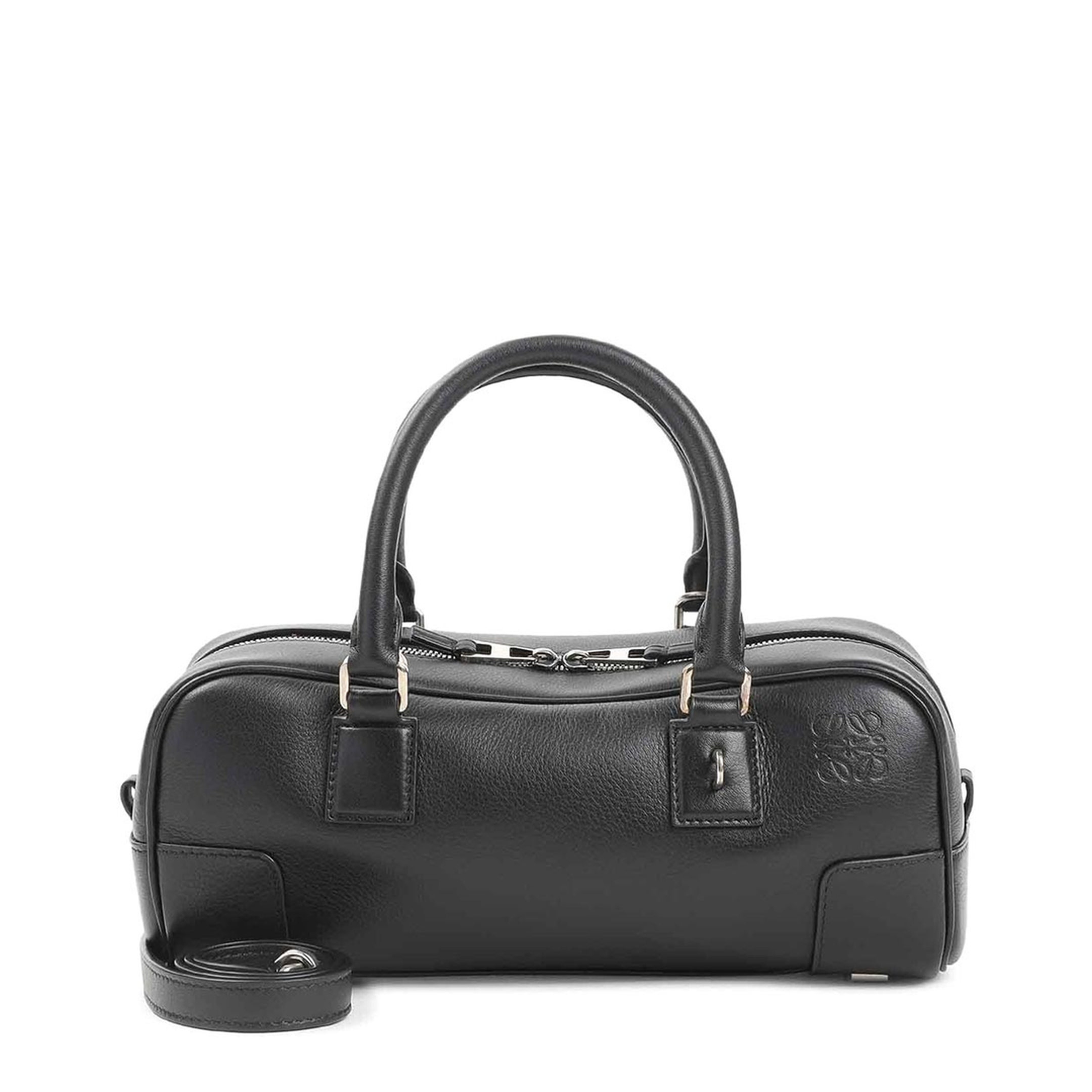 Cropped Bag in Shiny Calfskin Black