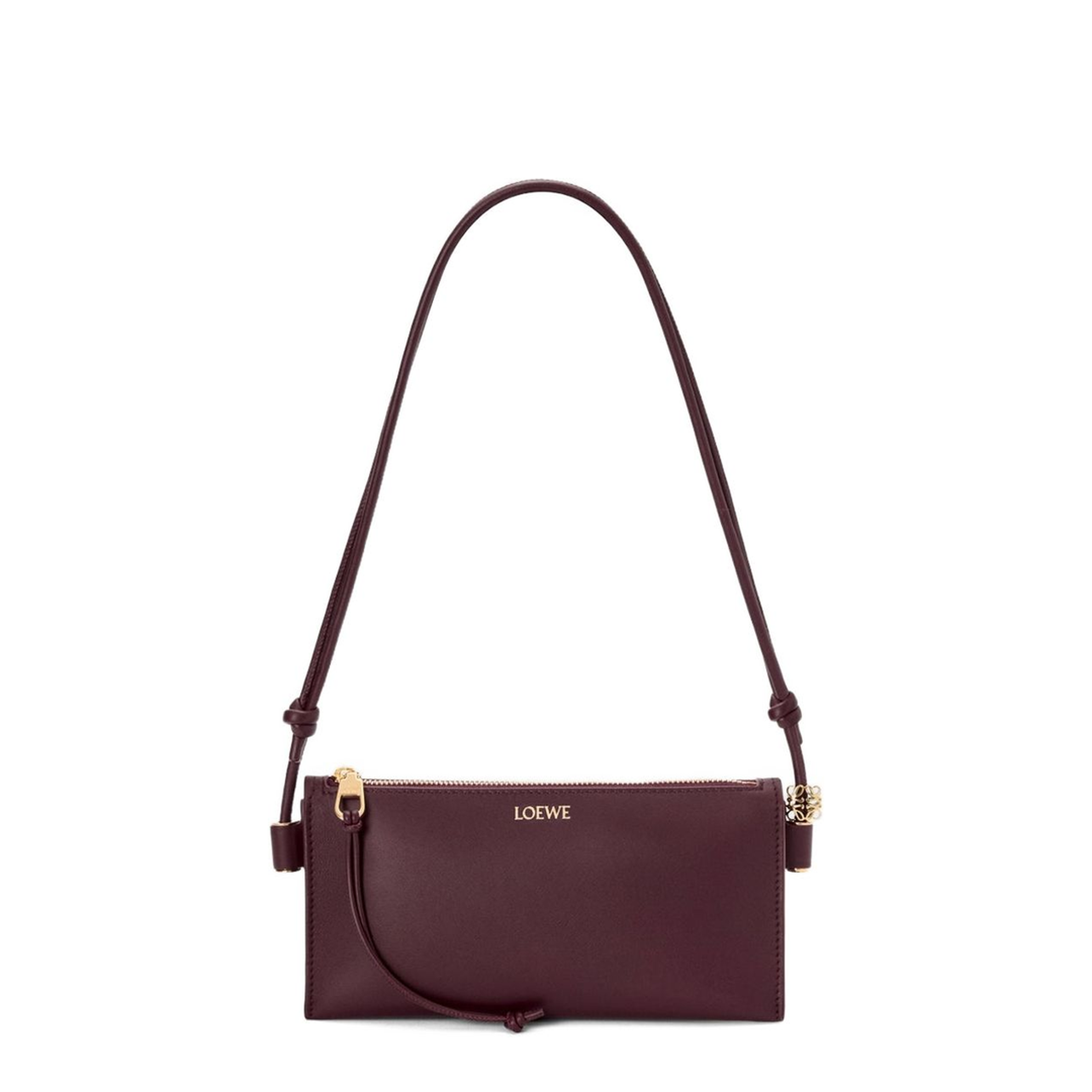Joya Pouch In Nappa Calfskin - Dark Burgundy