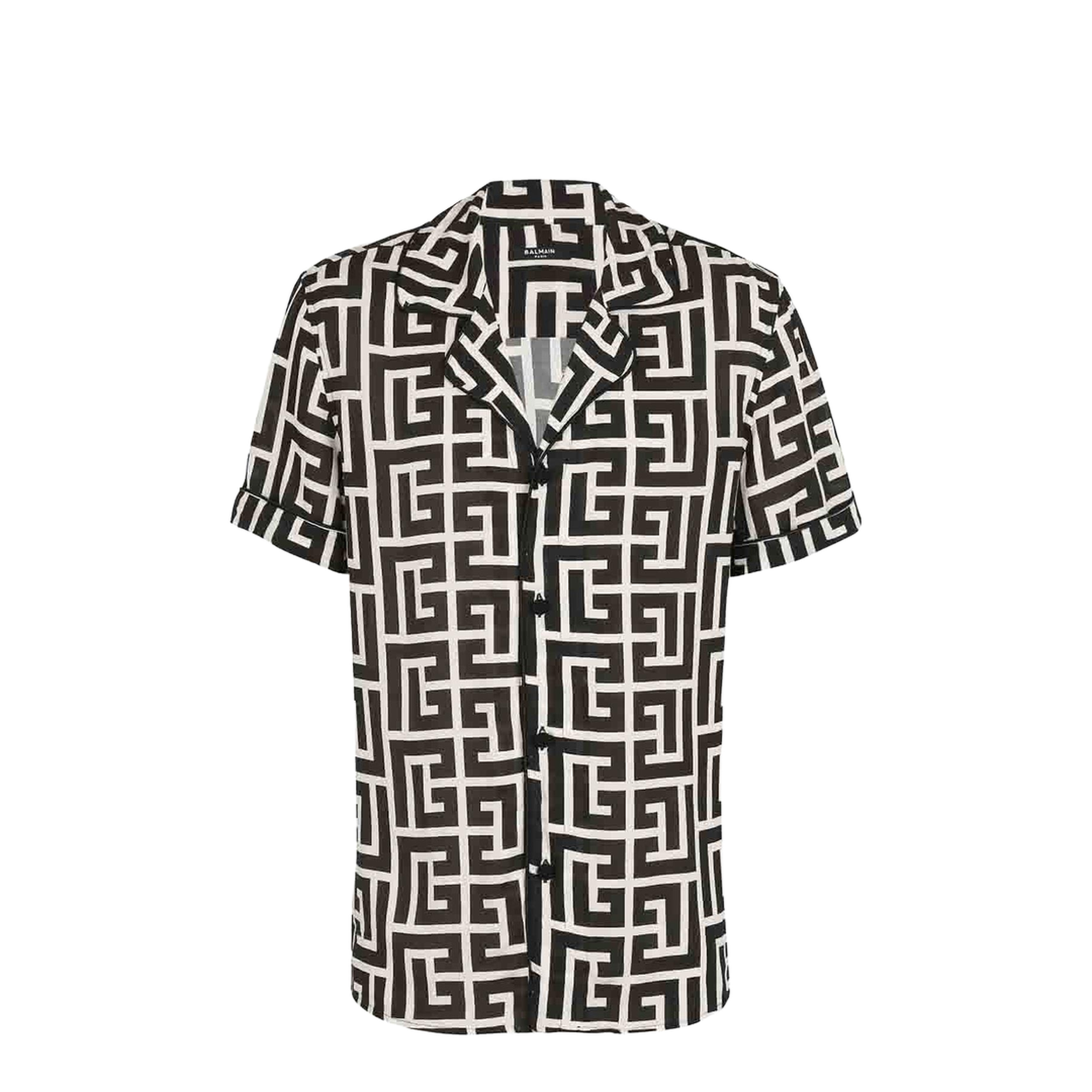 Monogram Print Pajama Shirt