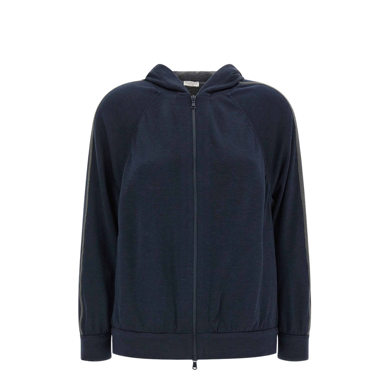 Cotton Blend Zip Hoodie