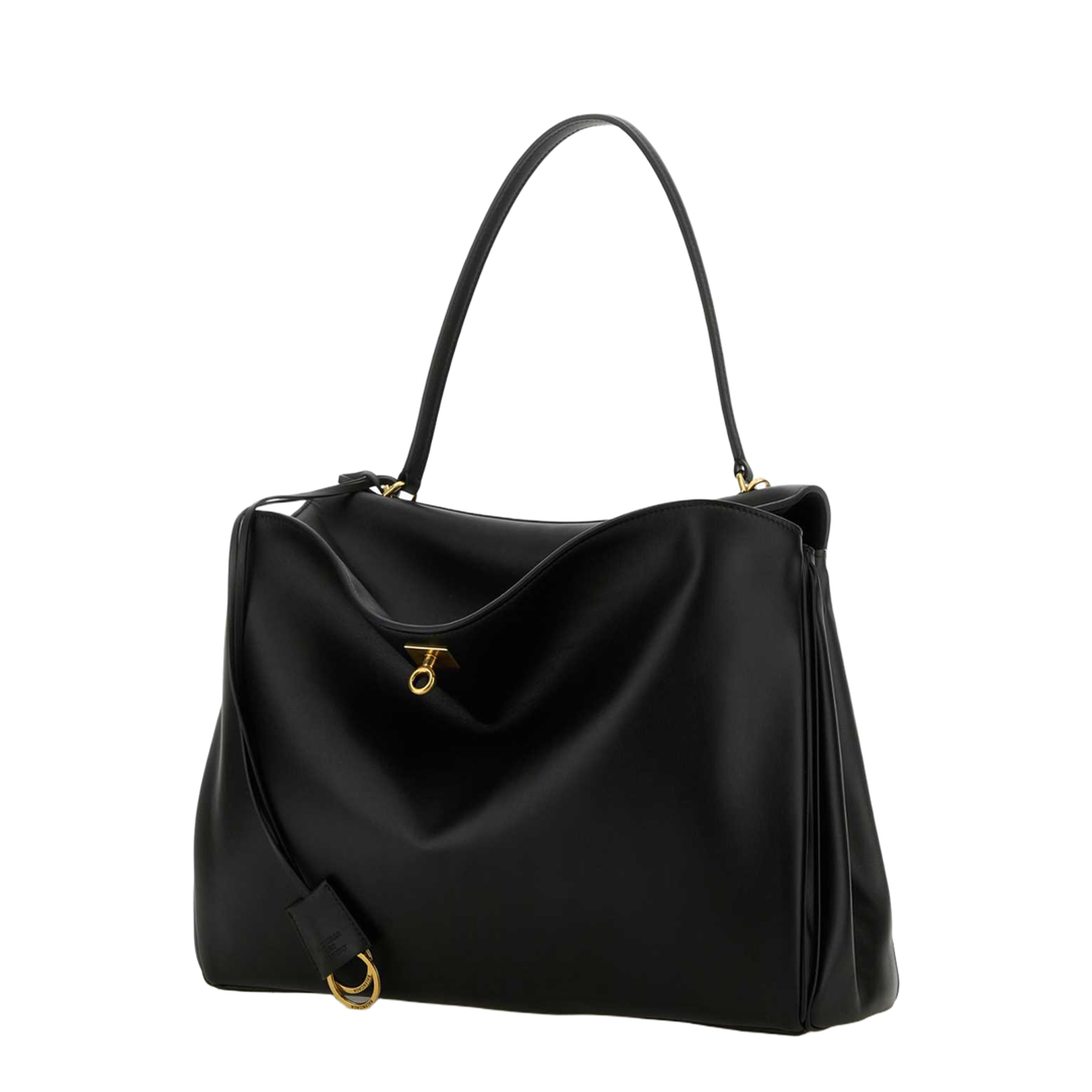 Black Leather Large Rodeo Handbag