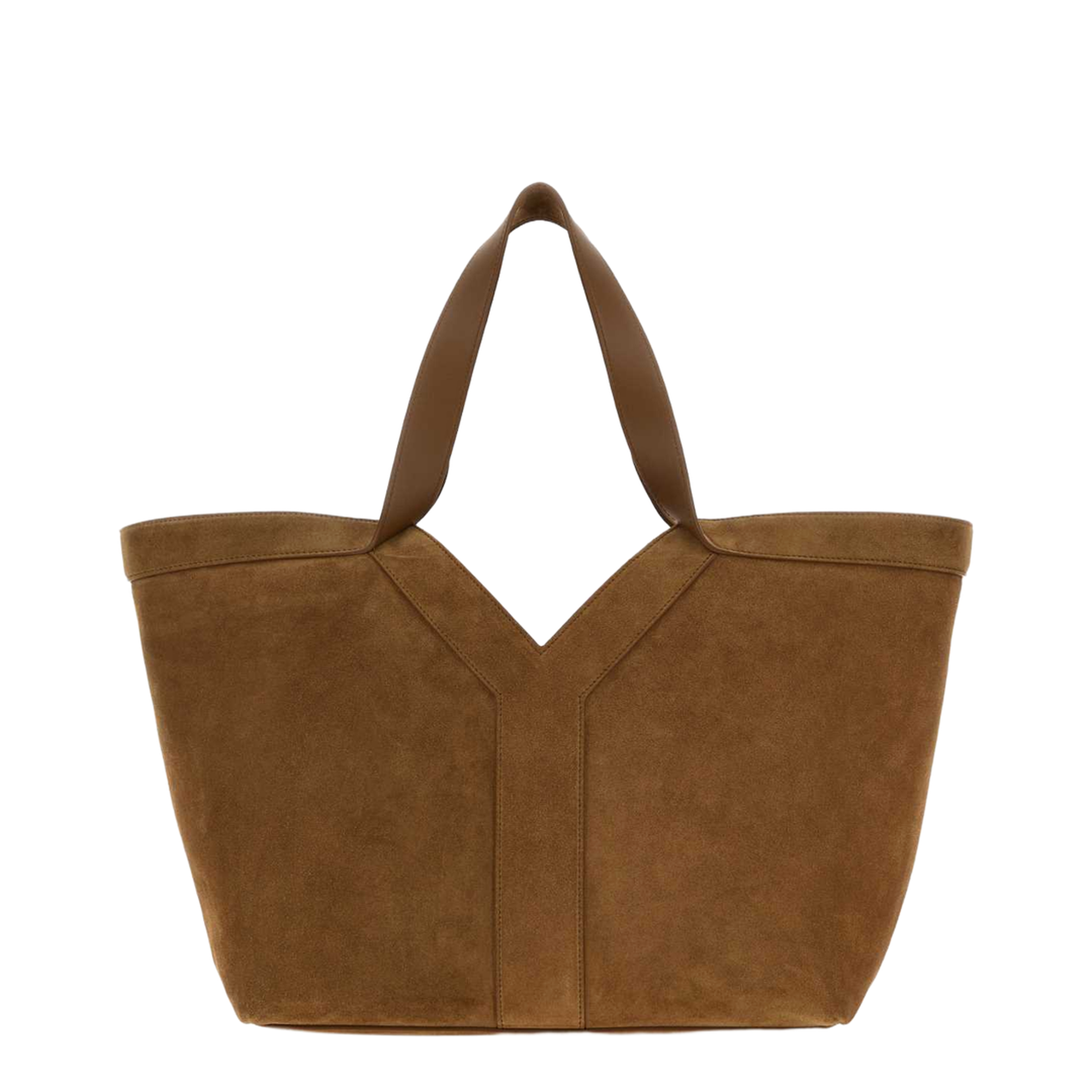 MAYFEYR - Saint Laurent - Camel Suede Shopping Bag - 835274C0X0W2916