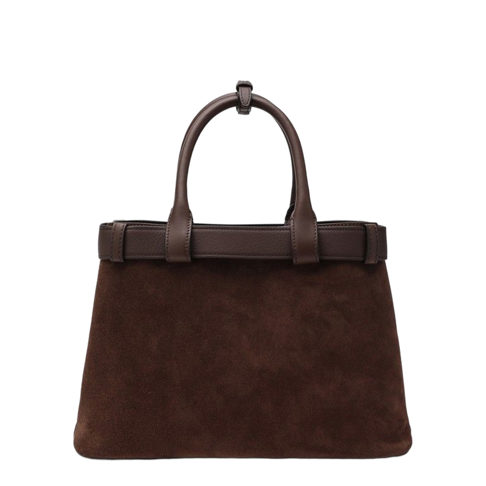 Buckle Bag Medium Size Cacao Colour in Suede