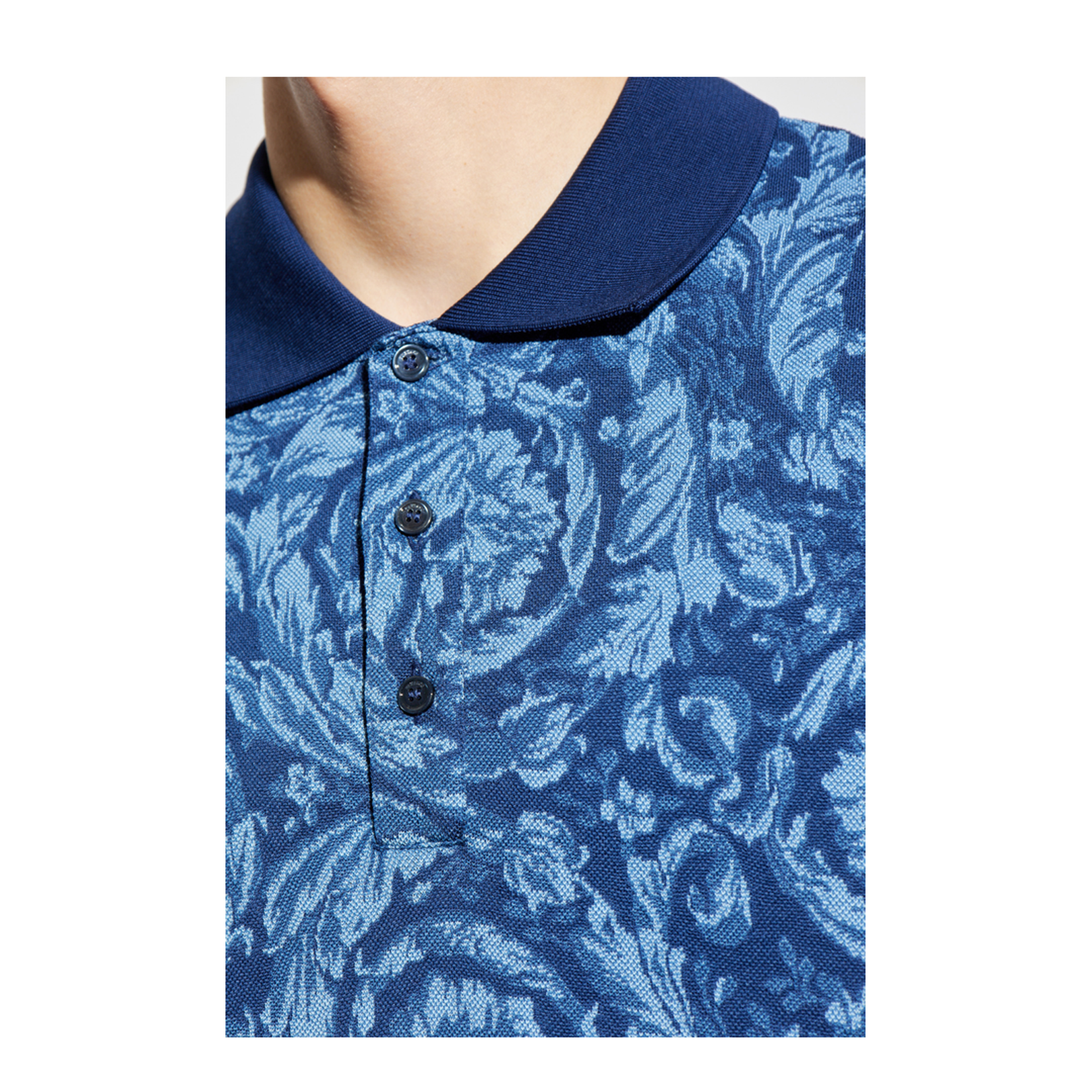 Polo Shirt with Barocco Pattern