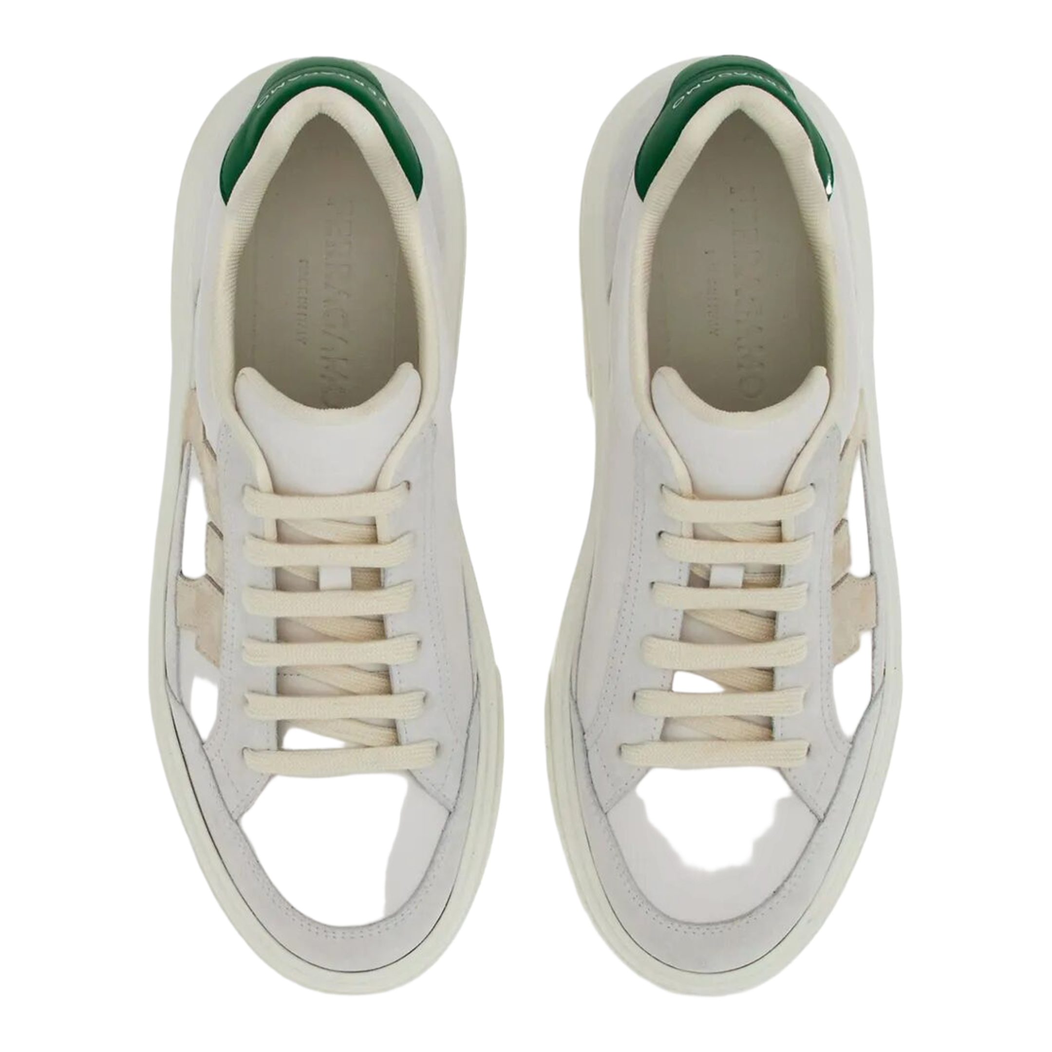 MAYFEYR - Ferragamo - Leather Sneakers With Gancini Patch - 0235880769881