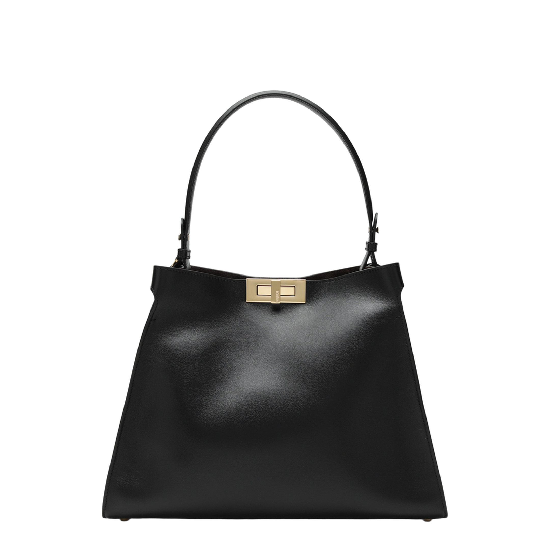 Way Medium Calf Leather with Suede Top-Handle Bag - Black / Chocolate