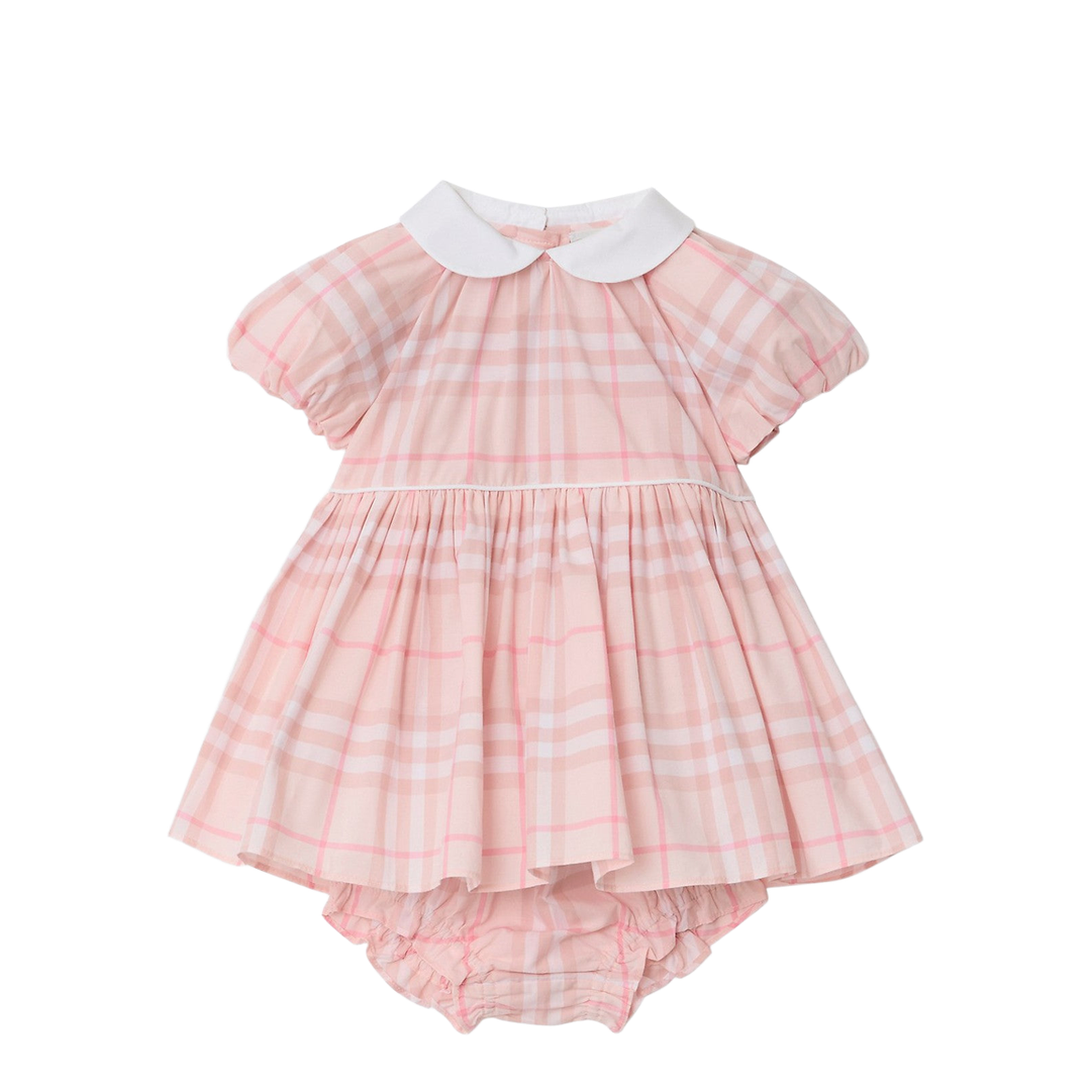 MAYFEYR - Burberry - Pink Dress And Bloomer Shorts Set With Check Pattern - 8117519171444A2217