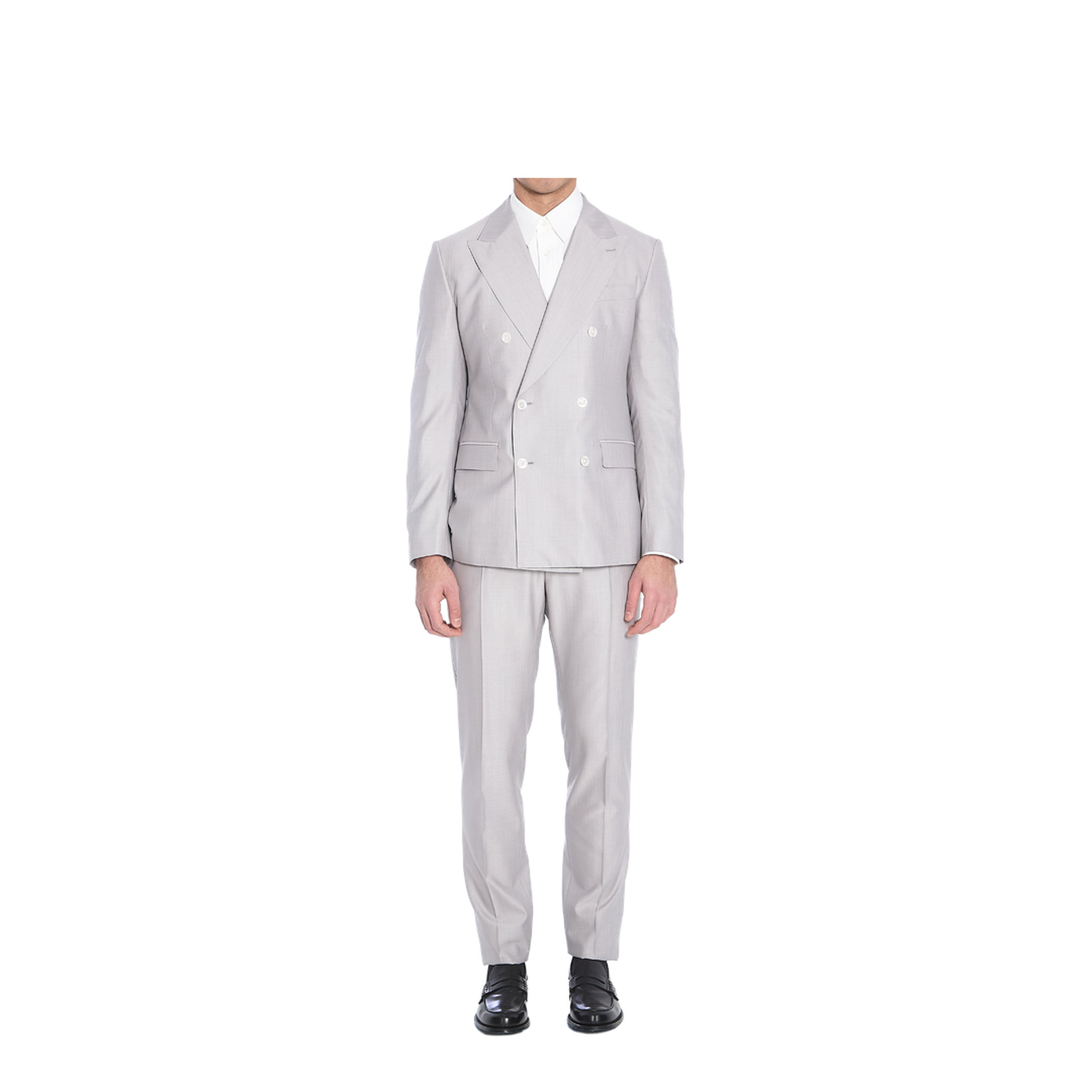 Deconstructed Double-Breasted Wool and Silk Suit