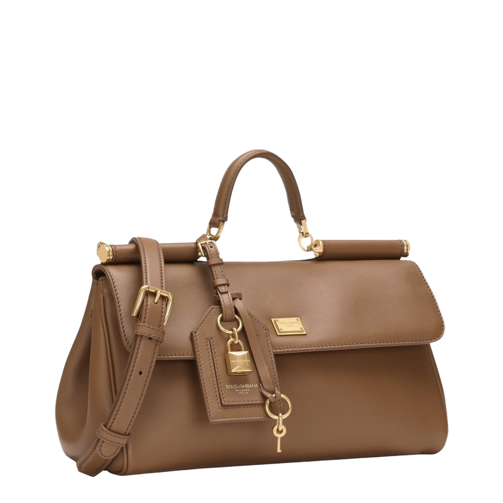 My Sicily Handbag in Plongé Calfskin in Brown