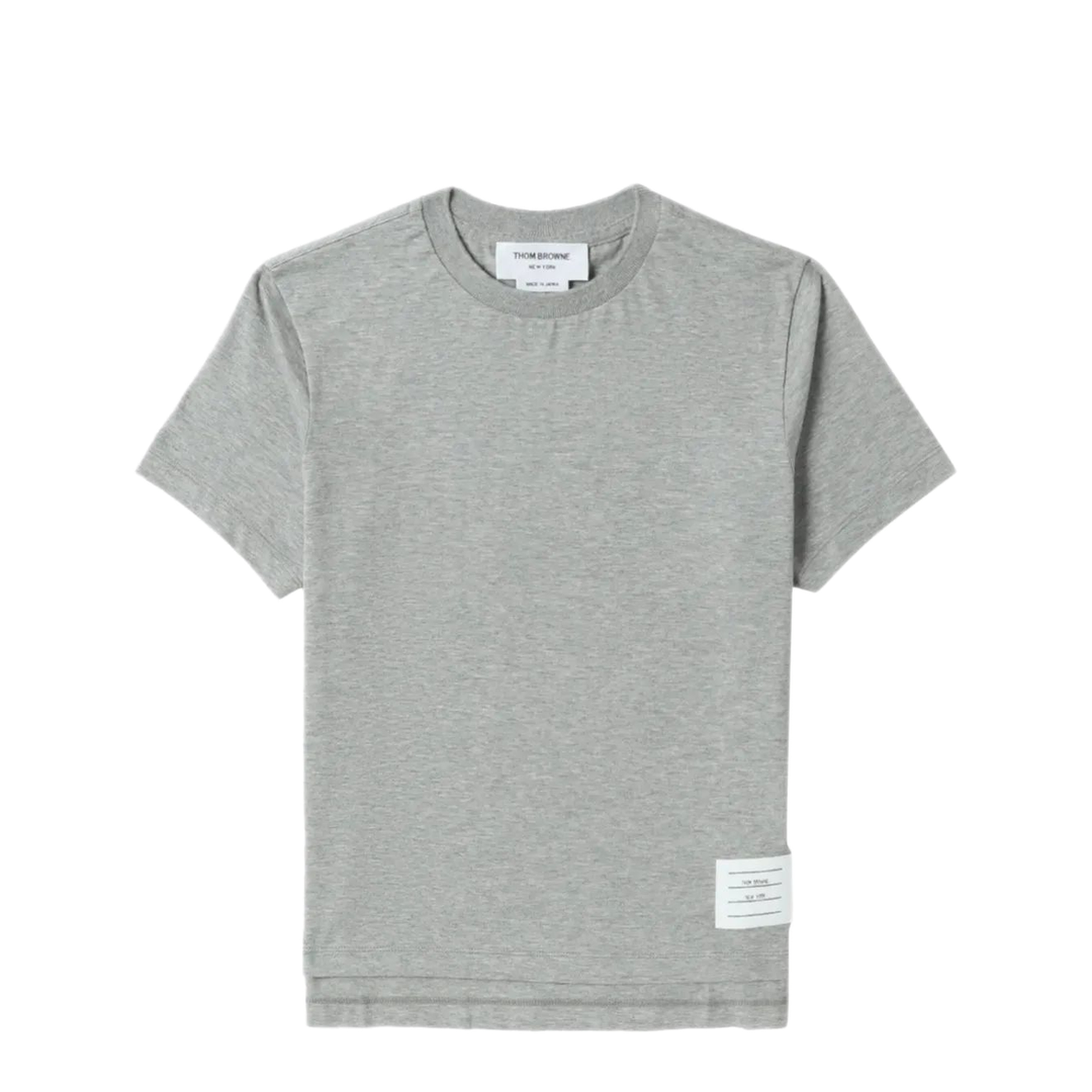 MAYFEYR - Thom Browne - Relaxed Fit Ss Tee With Side Slits In Lightweight Jersey - FJS036A05398055