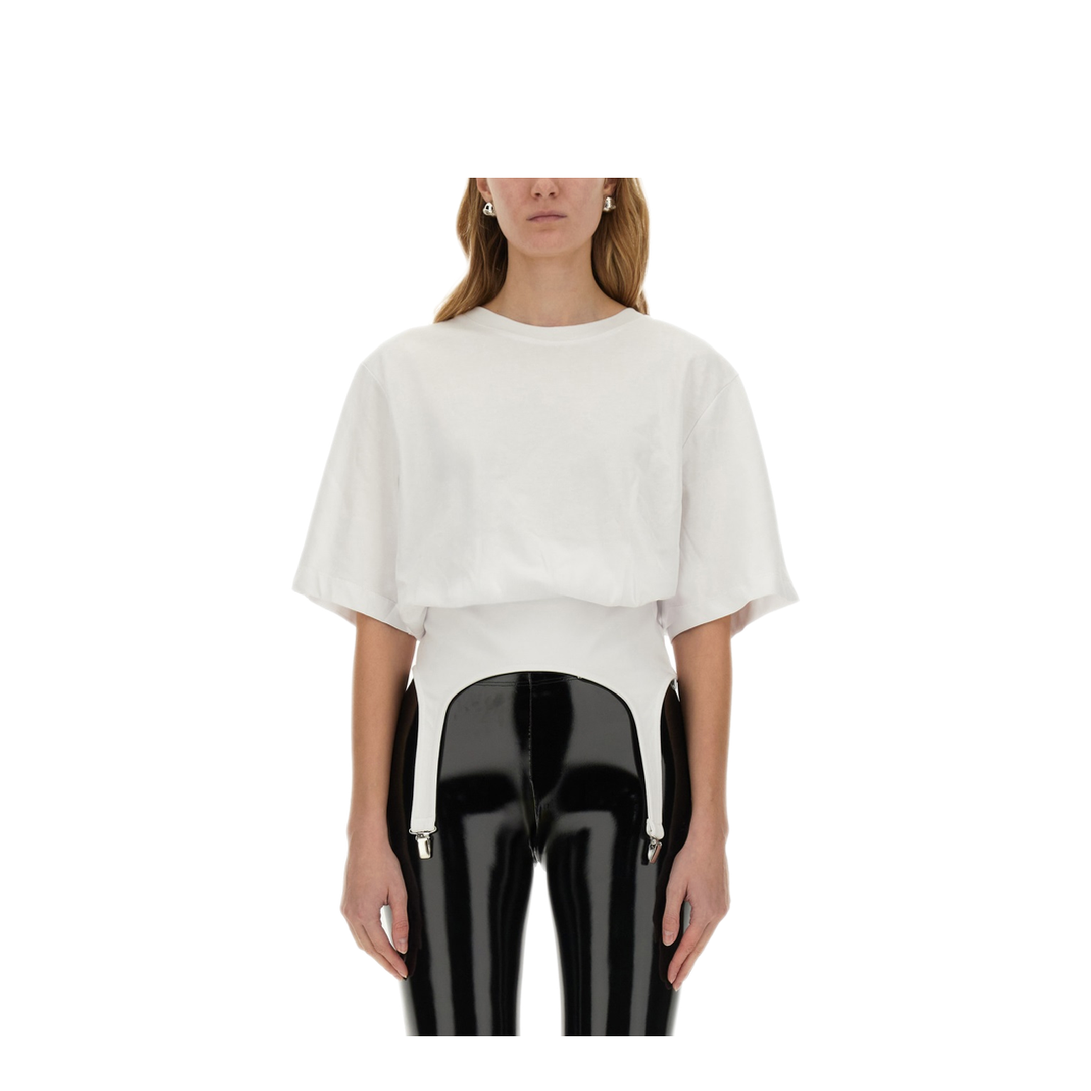 MAYFEYR - FIORUCCI - T Shirt With Suspenders - W01FMTSH263CJ01WH01WHITE