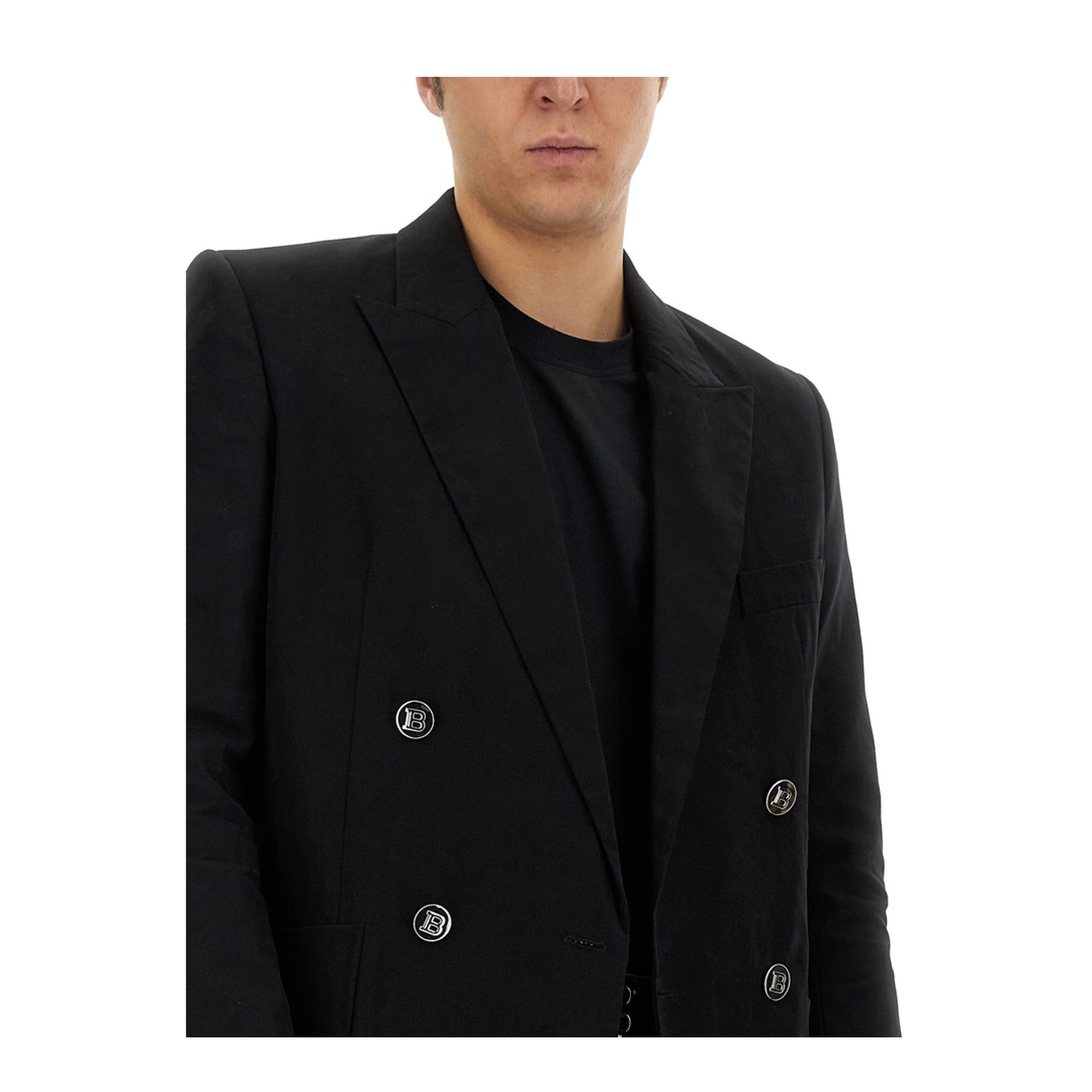 Double-Breasted Jacket Black