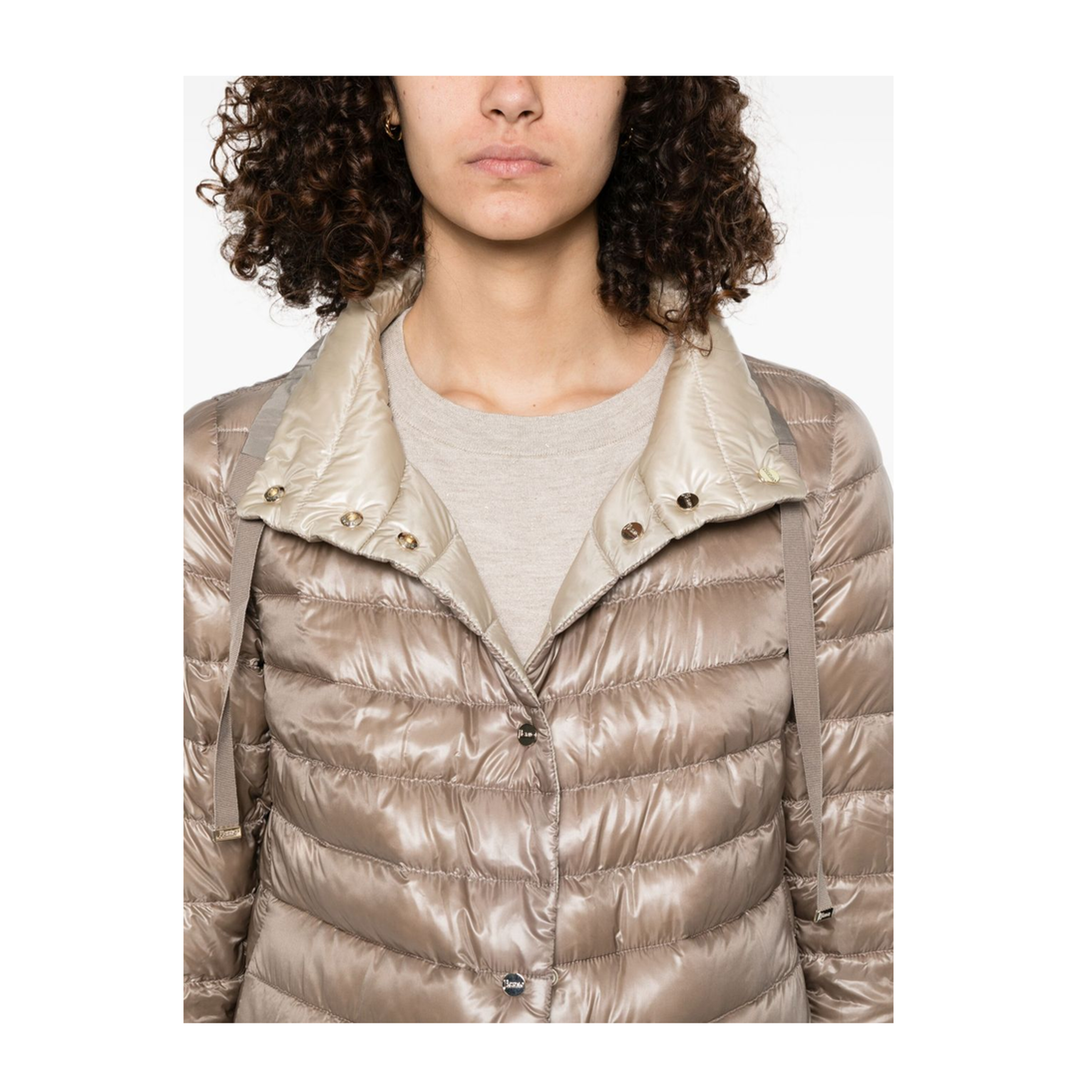 Reversible Puffer Jacket With High Collar
