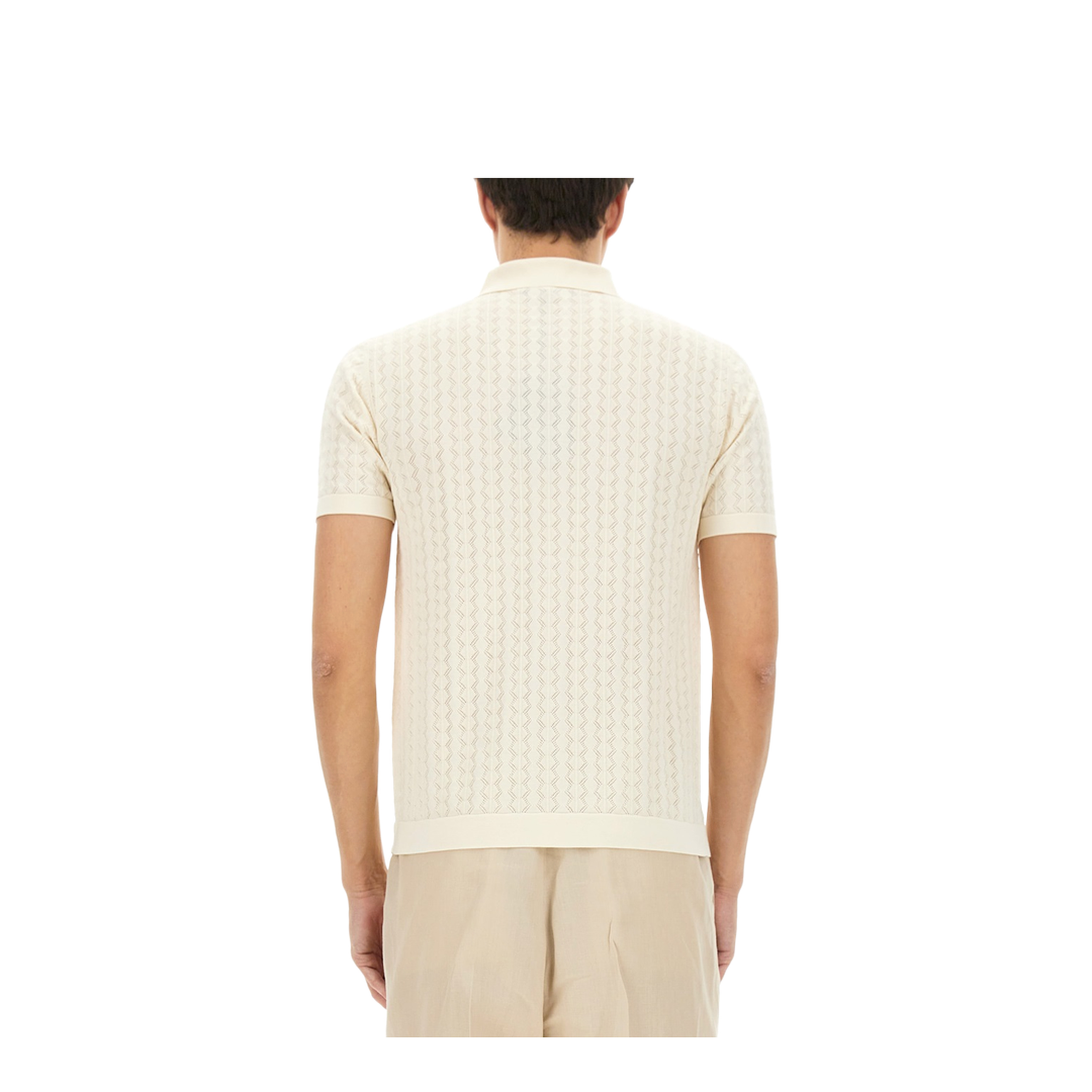 Perforated Cotton Knit Shirt