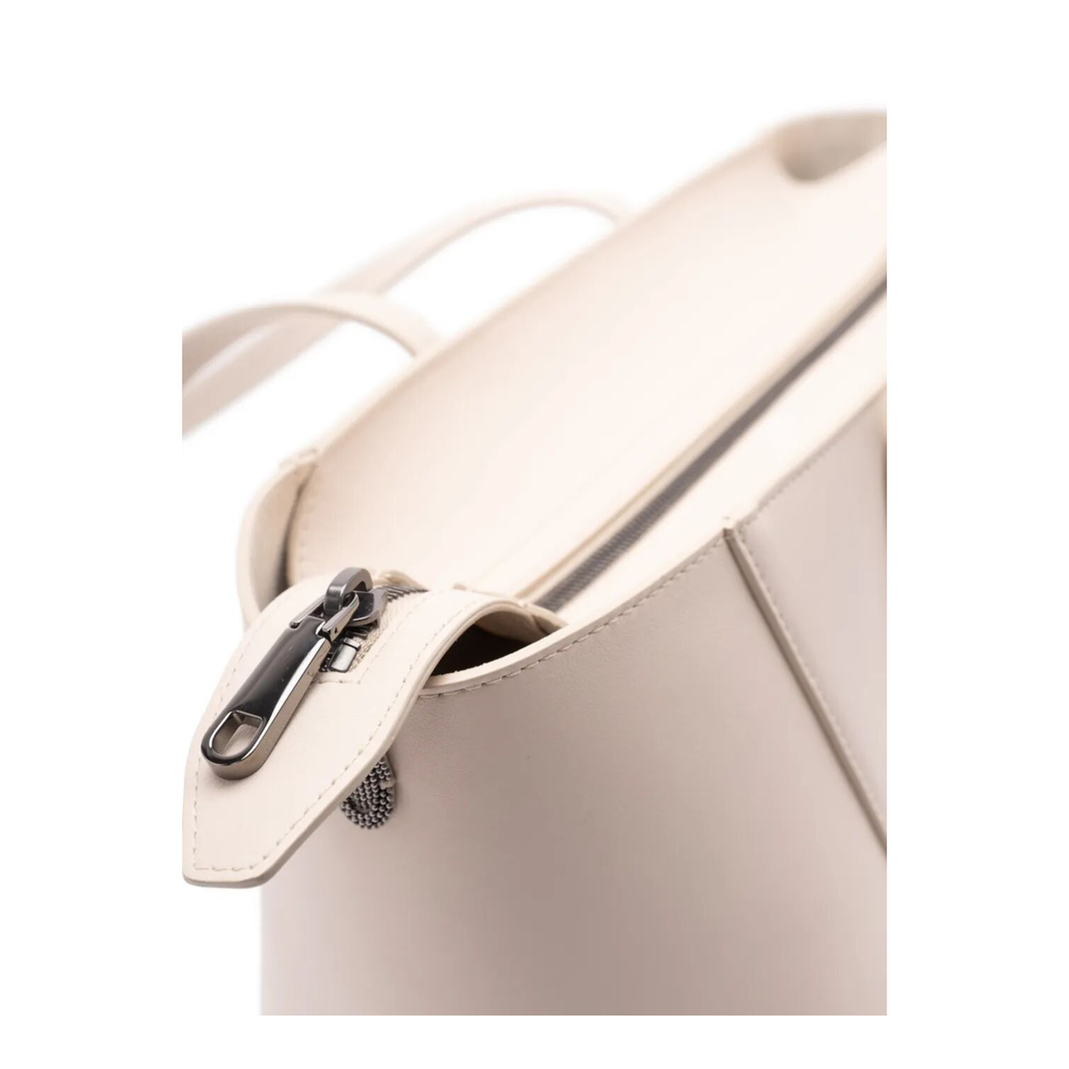 Leather Tote Bag with Pouch