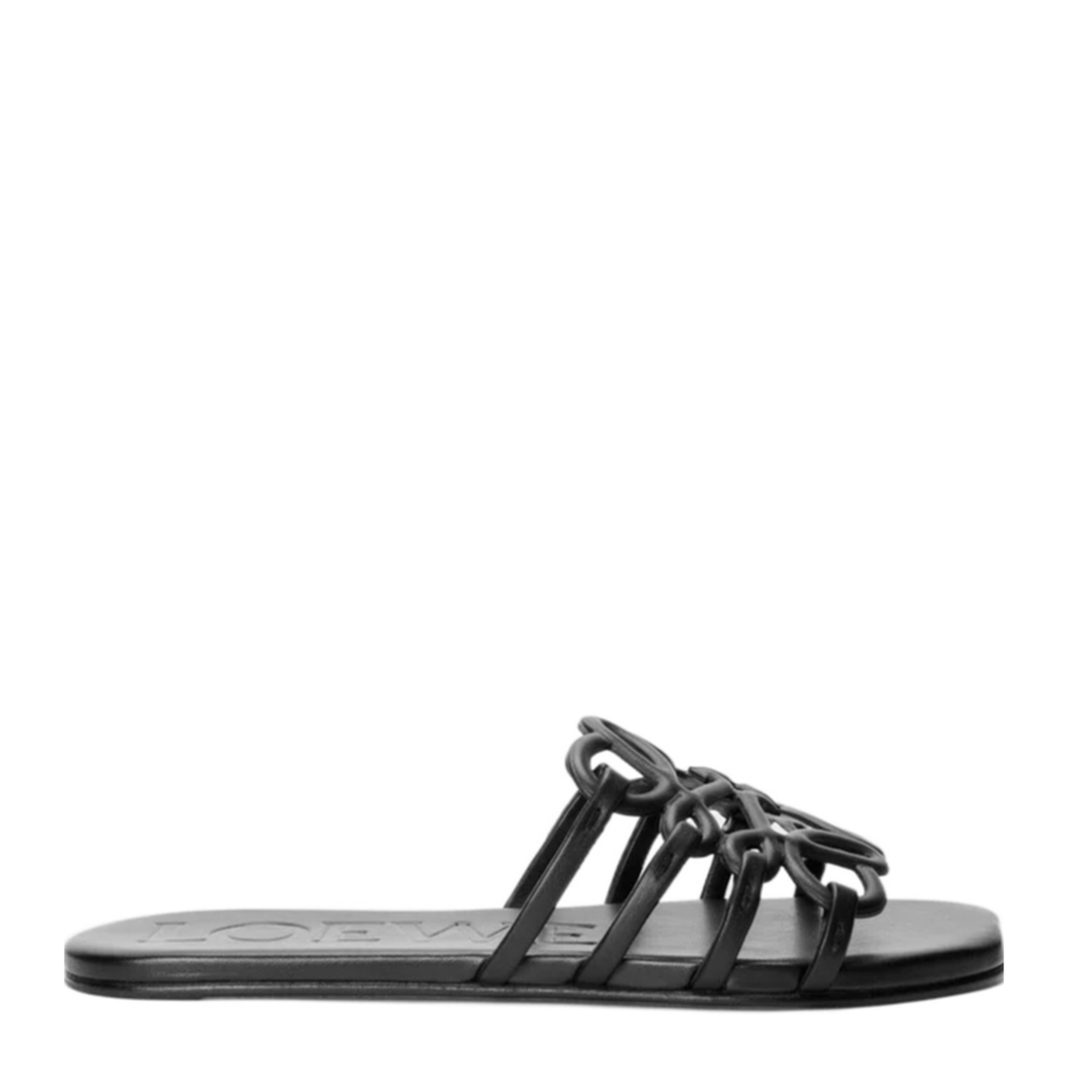 Petal Anagram Leather Sandals