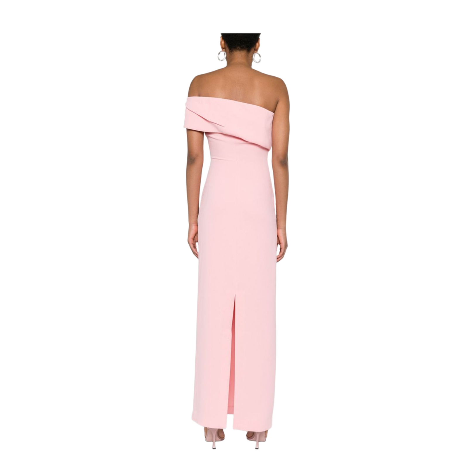 Off-Shoulder Pink Maxi Dress