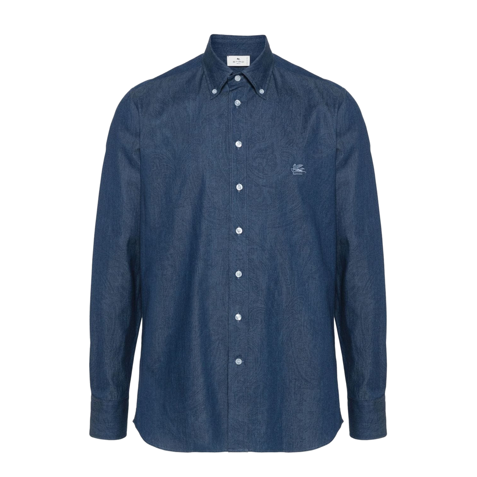 Indigo Blue Cotton Paisley Print Shirt
