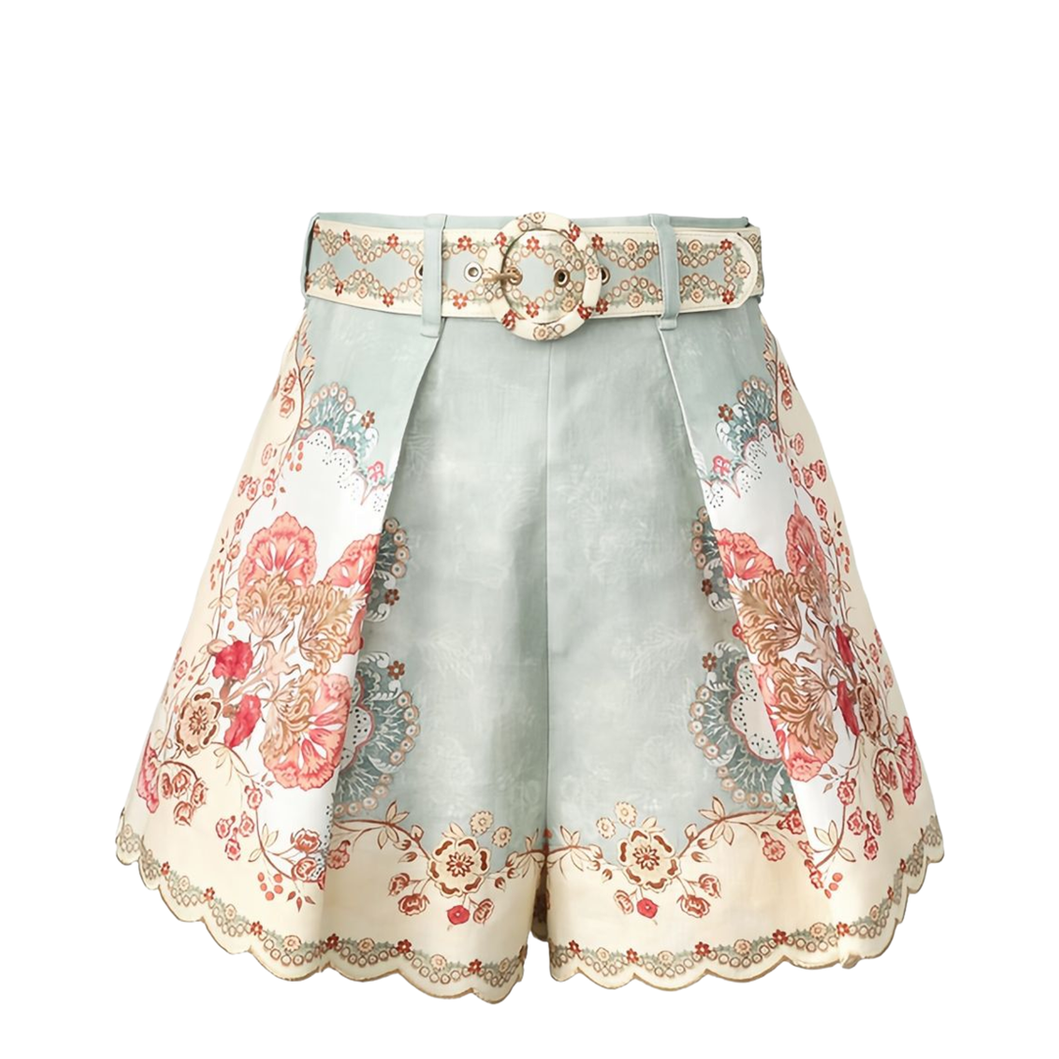 Multicolored Daylight Floral-Print Tuck Shorts