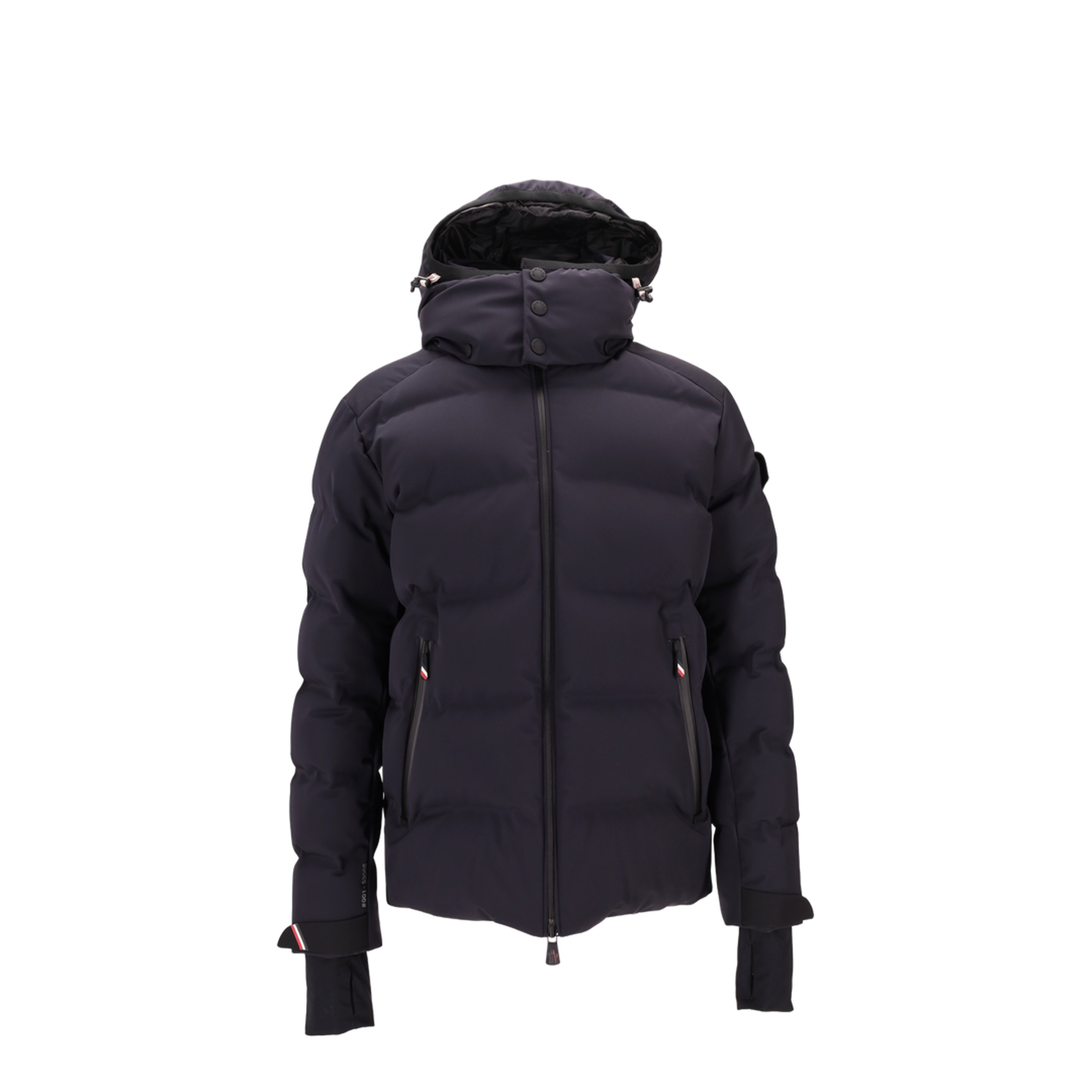 Navy Blue Montgetech Hooded Down Ski Jacket