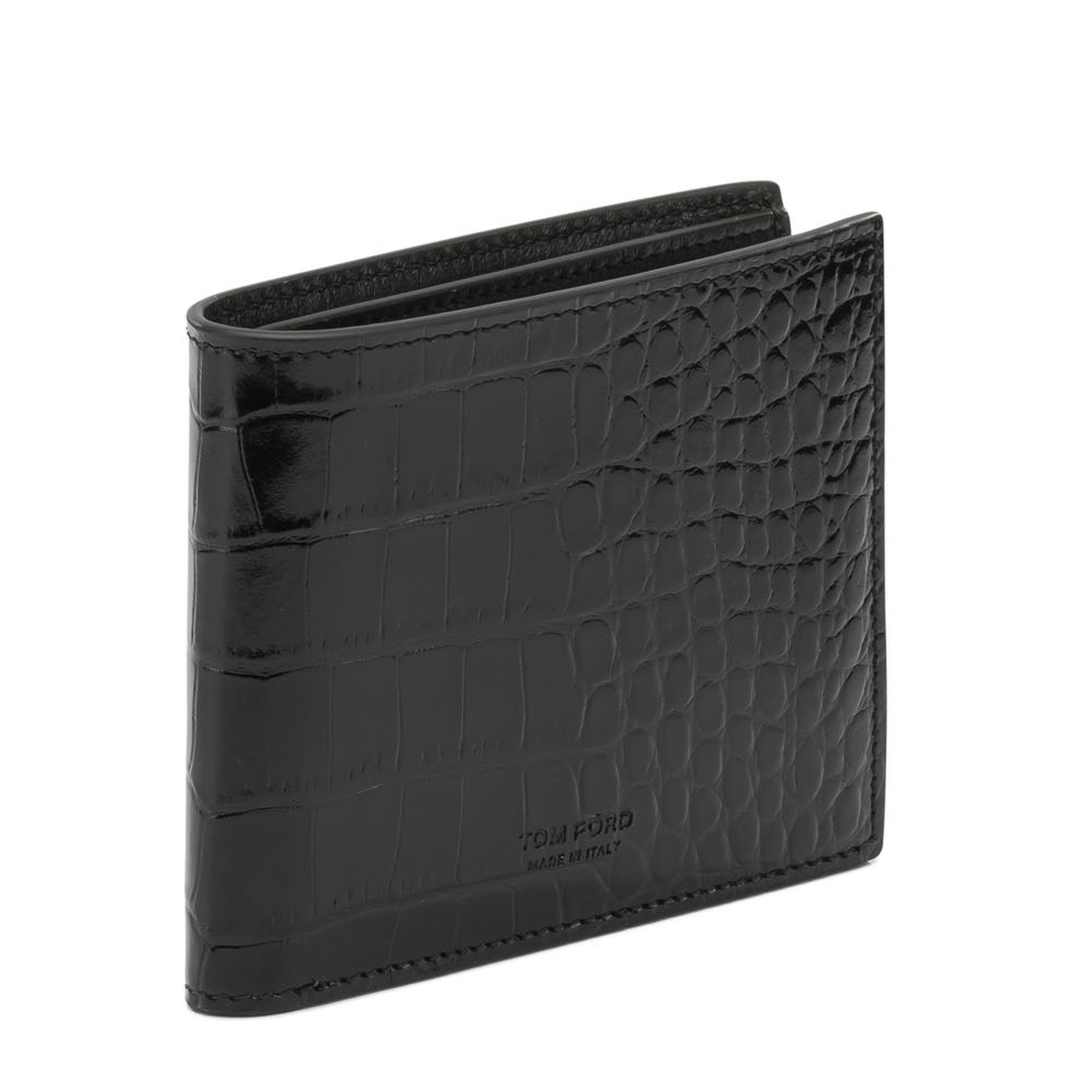 Crocodile-Effect Bi-Fold Wallet