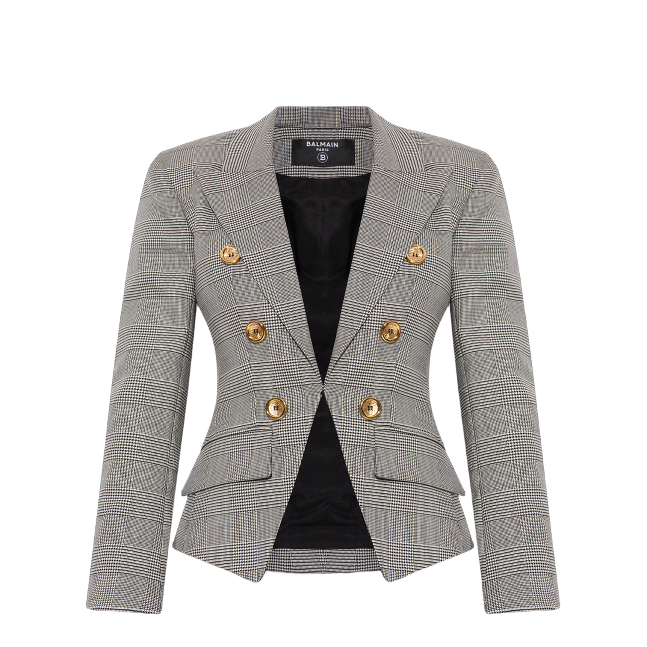 Prince of Wales Jacquard Jacket Black