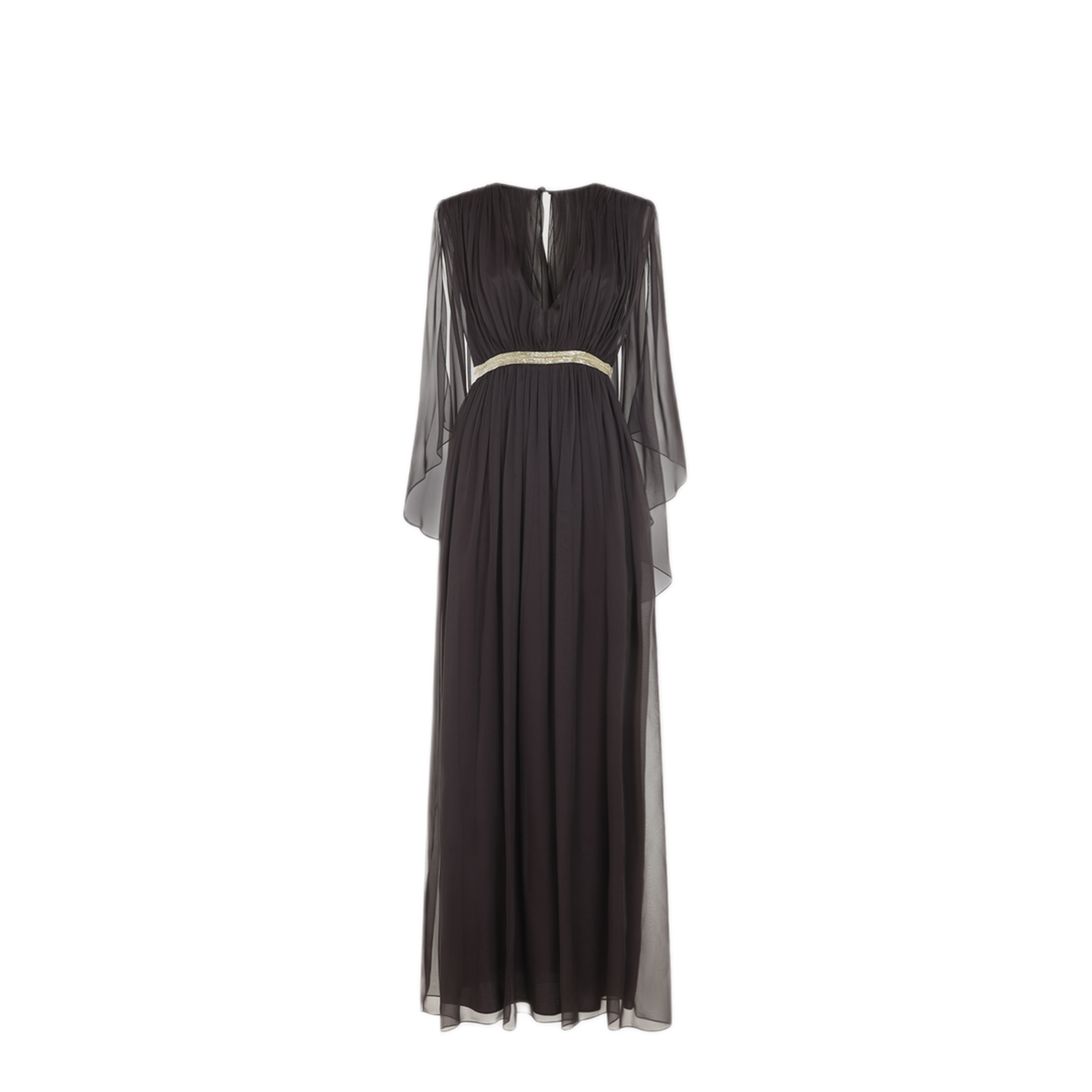 MAYFEYR - ALBERTA FERRETTI - Brown Chiffon Long Dress - A046401151103