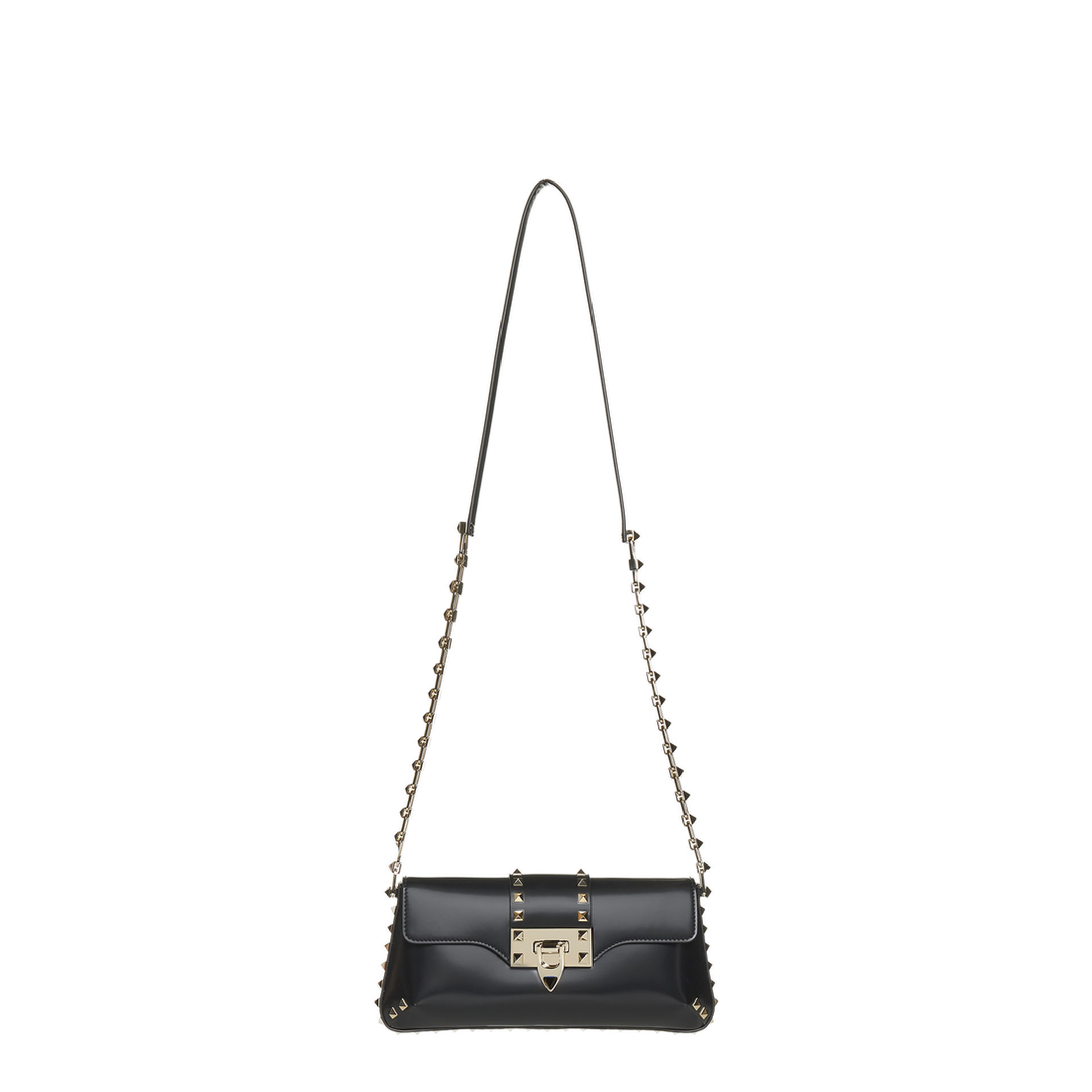 Garavani Rockstud Shoulder Bag in Brushed Leather