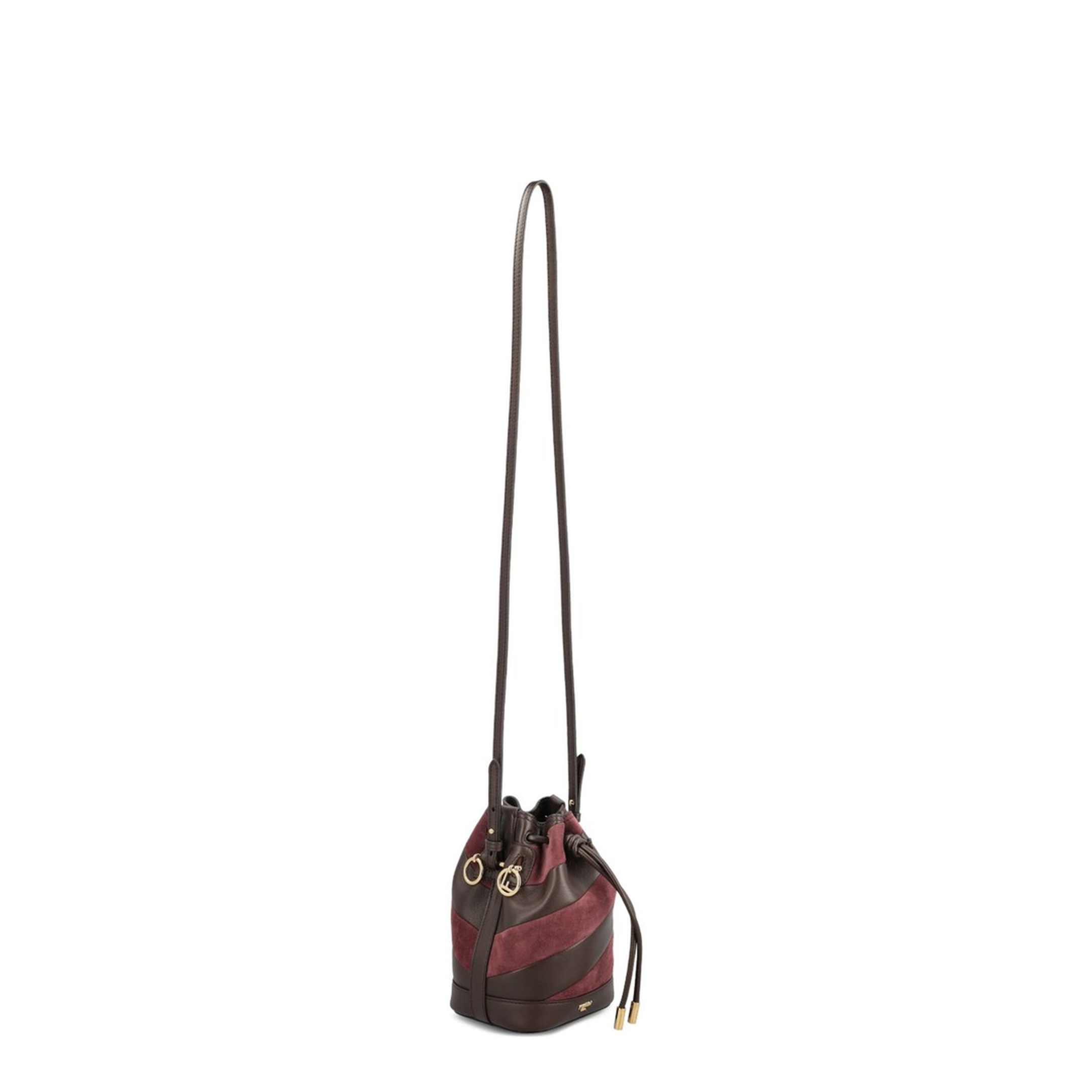 Mini Mon Tresor Chevron Bucket Bag Leather