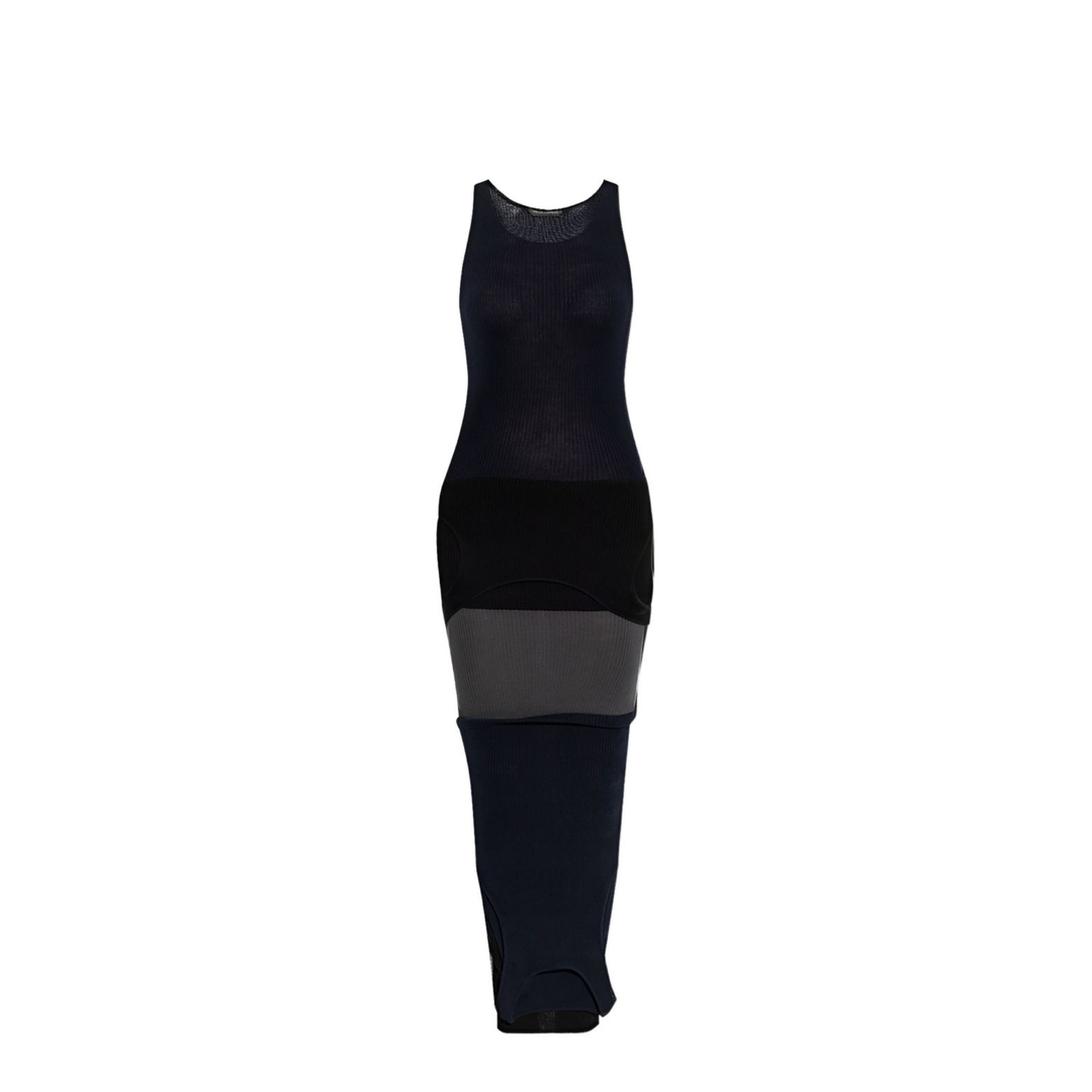 Upside Down Dress in Navy Blue/Gray – MAYFEYR