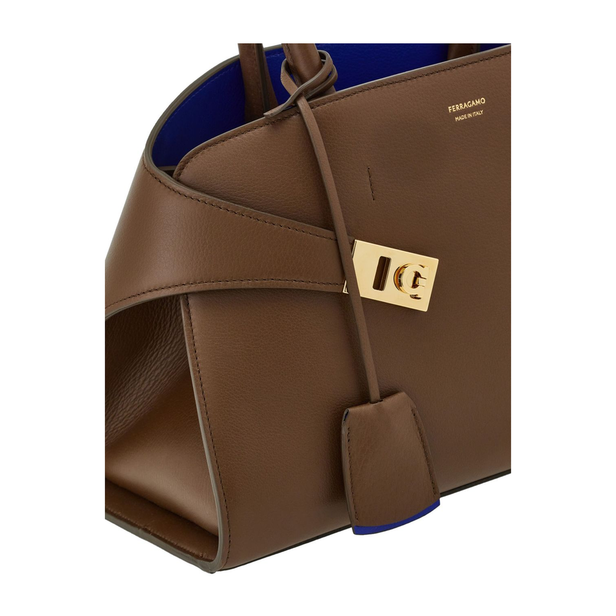 Small Leather Hug Tote Bag