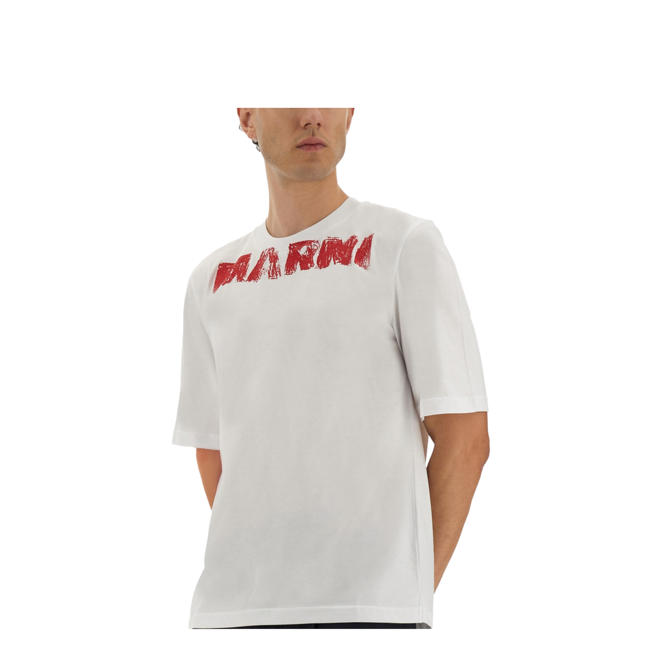 Cotton T-Shirt with Maxi Print