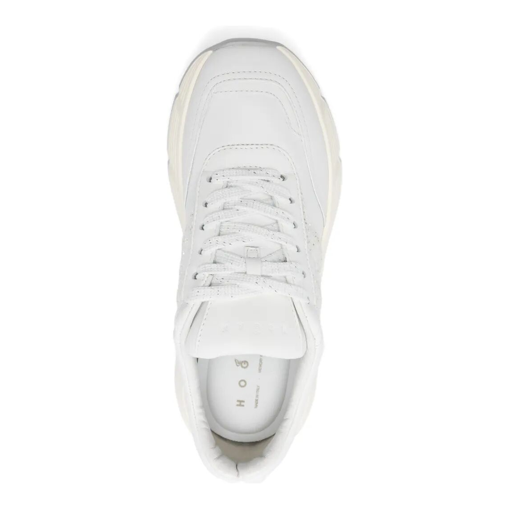 MAYFEYR - Hogan - Hi-Fi Smooth Leather Sneakers With Glittered H - HXW6690FR30UWW