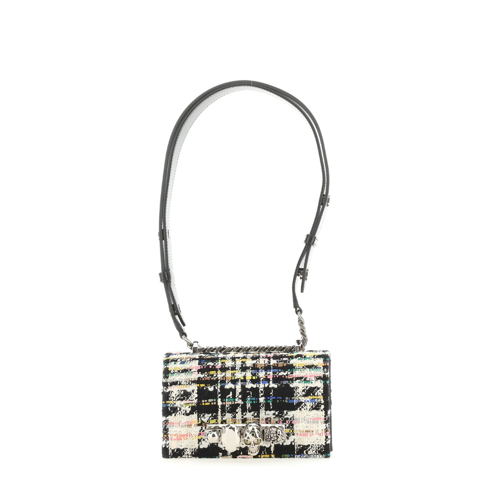 Jewelled Satchel Mini Tweed Crossbody Bag