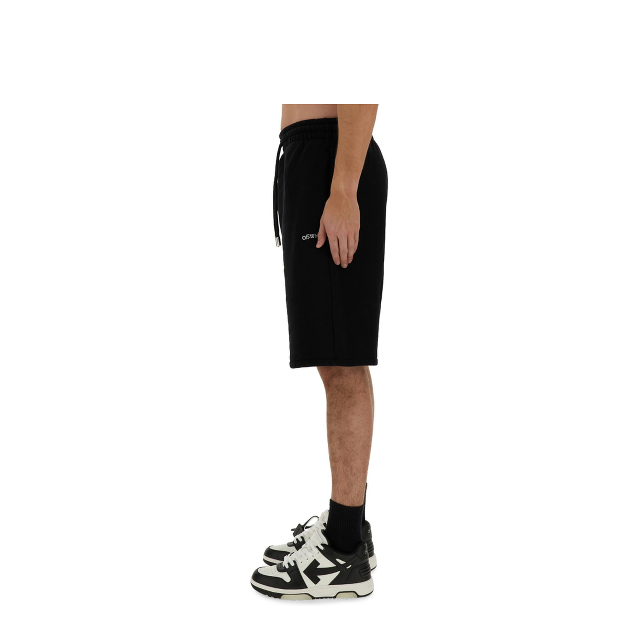 Sporty Bermuda Shorts with Embroidered Arrow